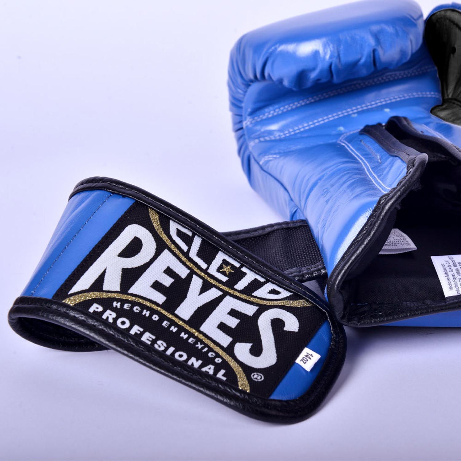 Cleto Reyes Boxhandschuhe, Klett Sparring, blau-schwarz, 16 Oz