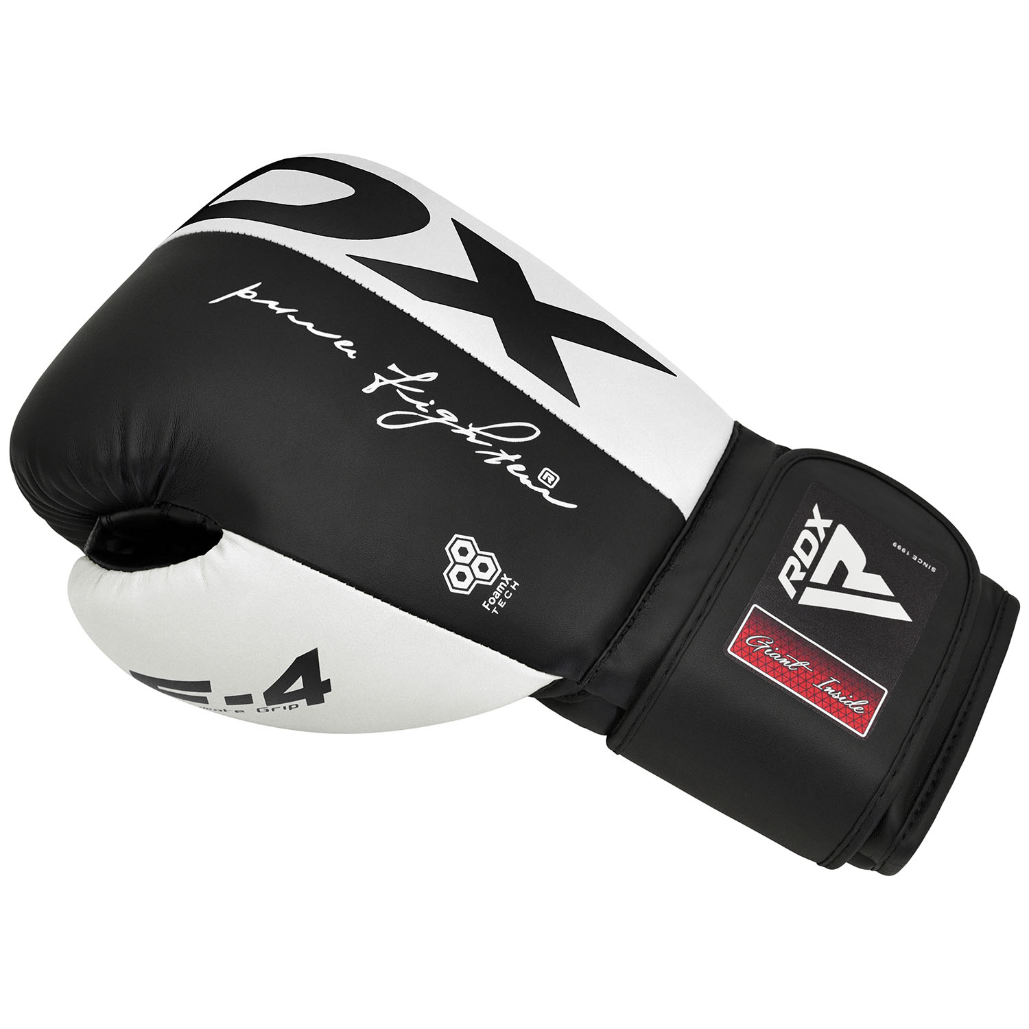RDX Boxing Gloves, Rex F4, black-white, 16 Oz