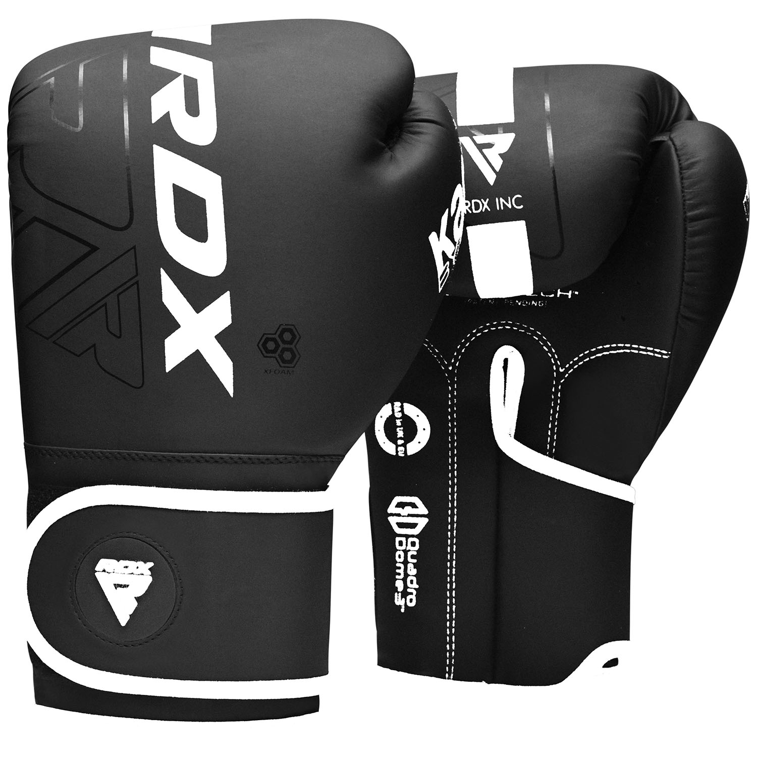 RDX Boxing Gloves, Kara Series F6, black-white, 16 Oz