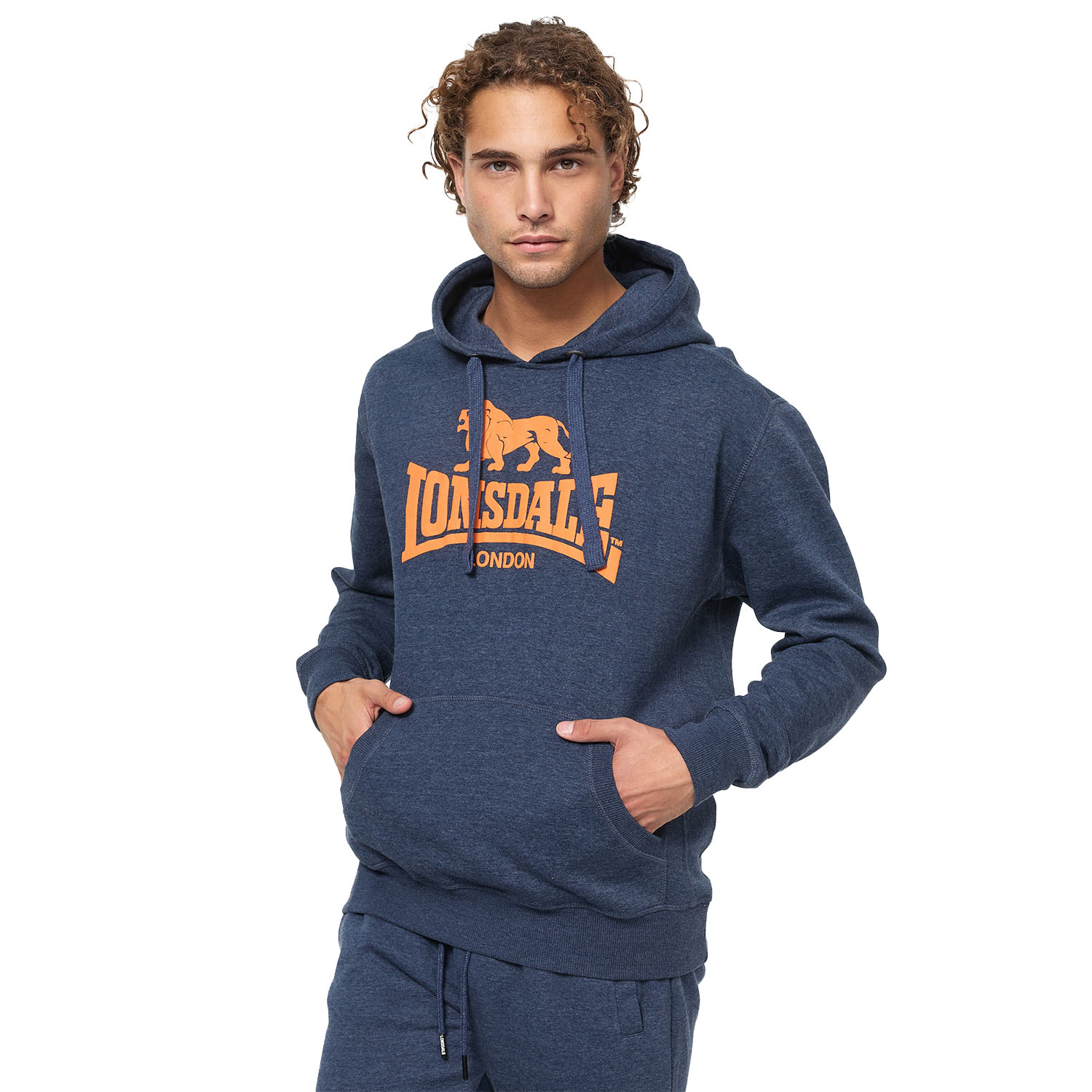 Lonsdale Hoody, Gledfield, navy-orange