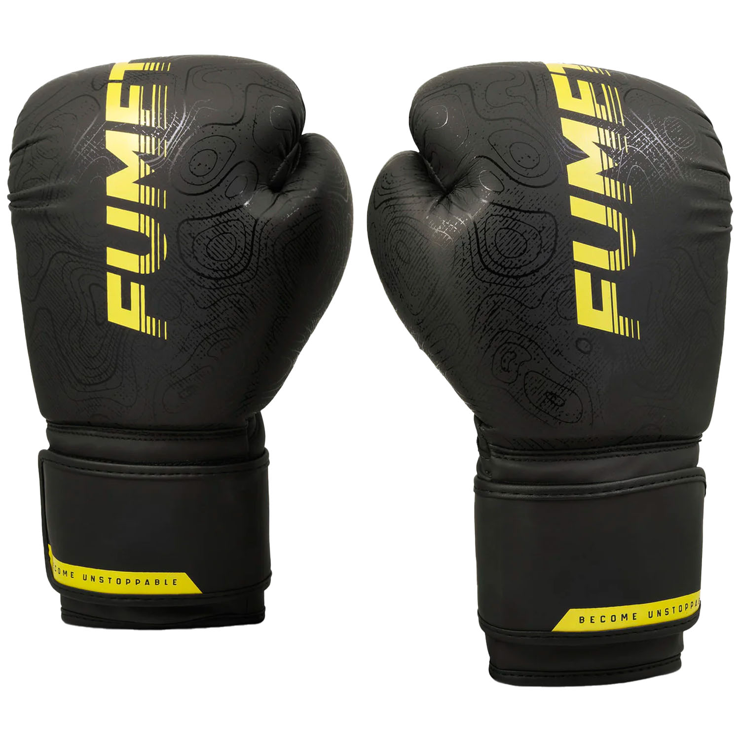 Fumetsu Boxing Gloves, Arc, black-yellow, 16 Oz