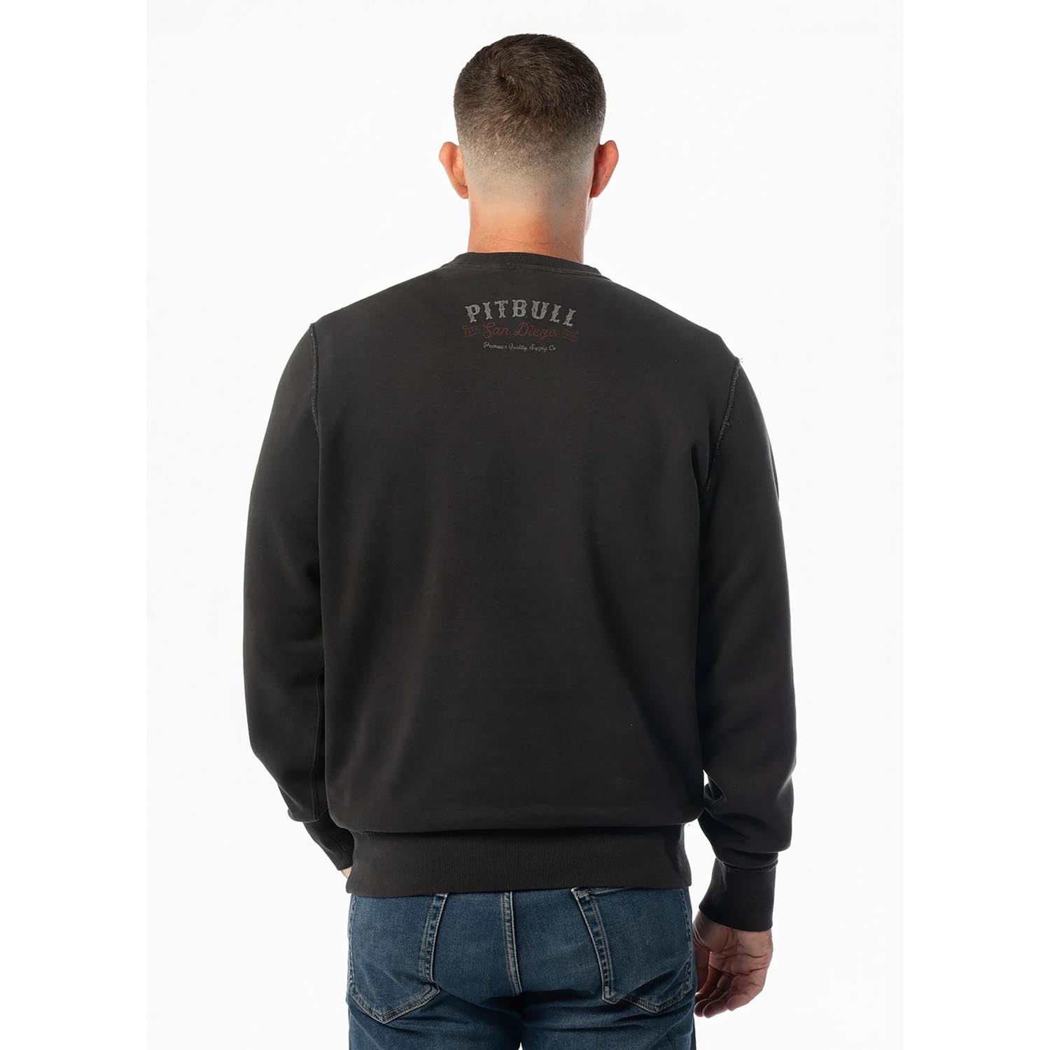 Pit Bull West Coast Pullover, Strength And Respect, grey, M