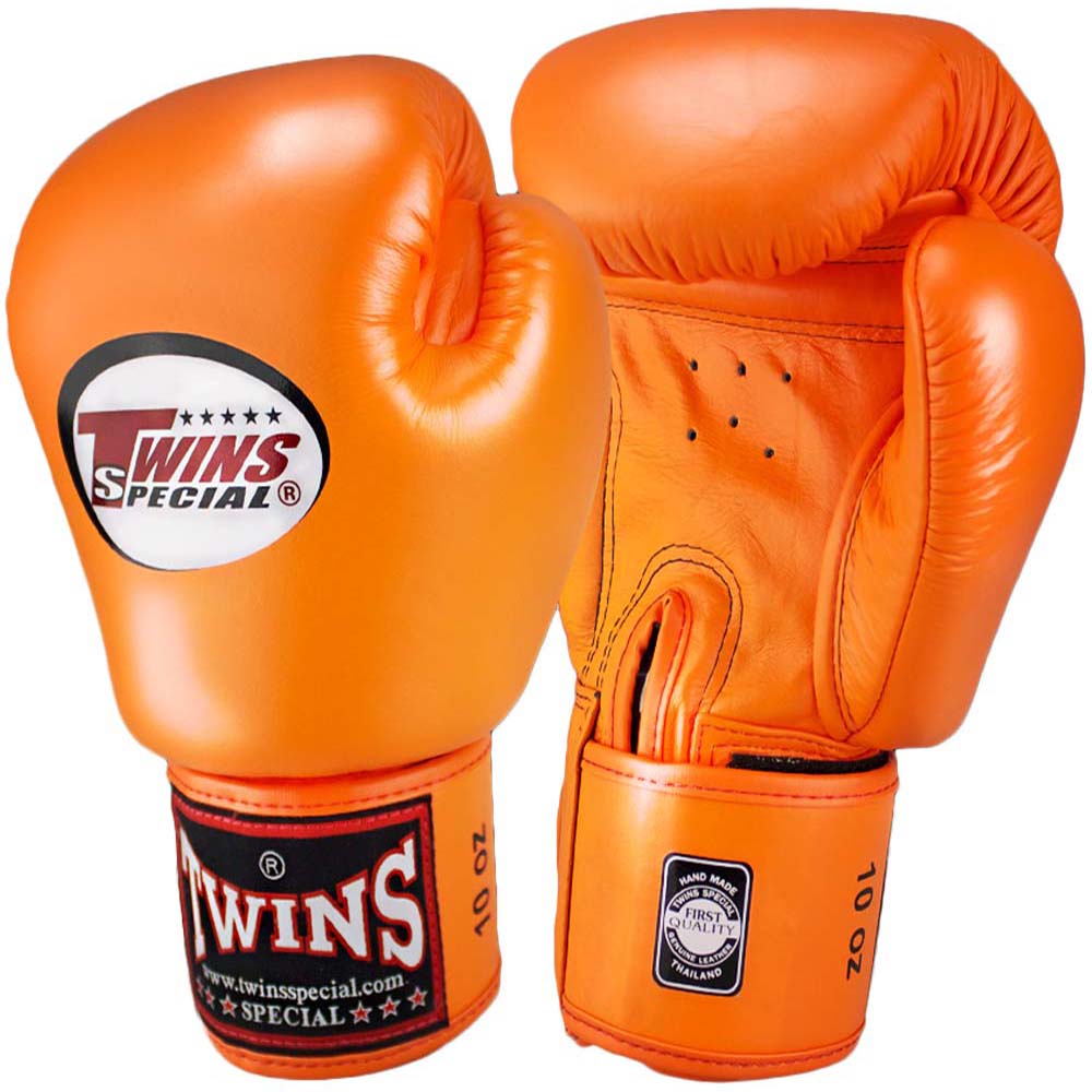 TWINS Special Boxing Gloves, Leather, BGVL-3, orange, 14 Oz