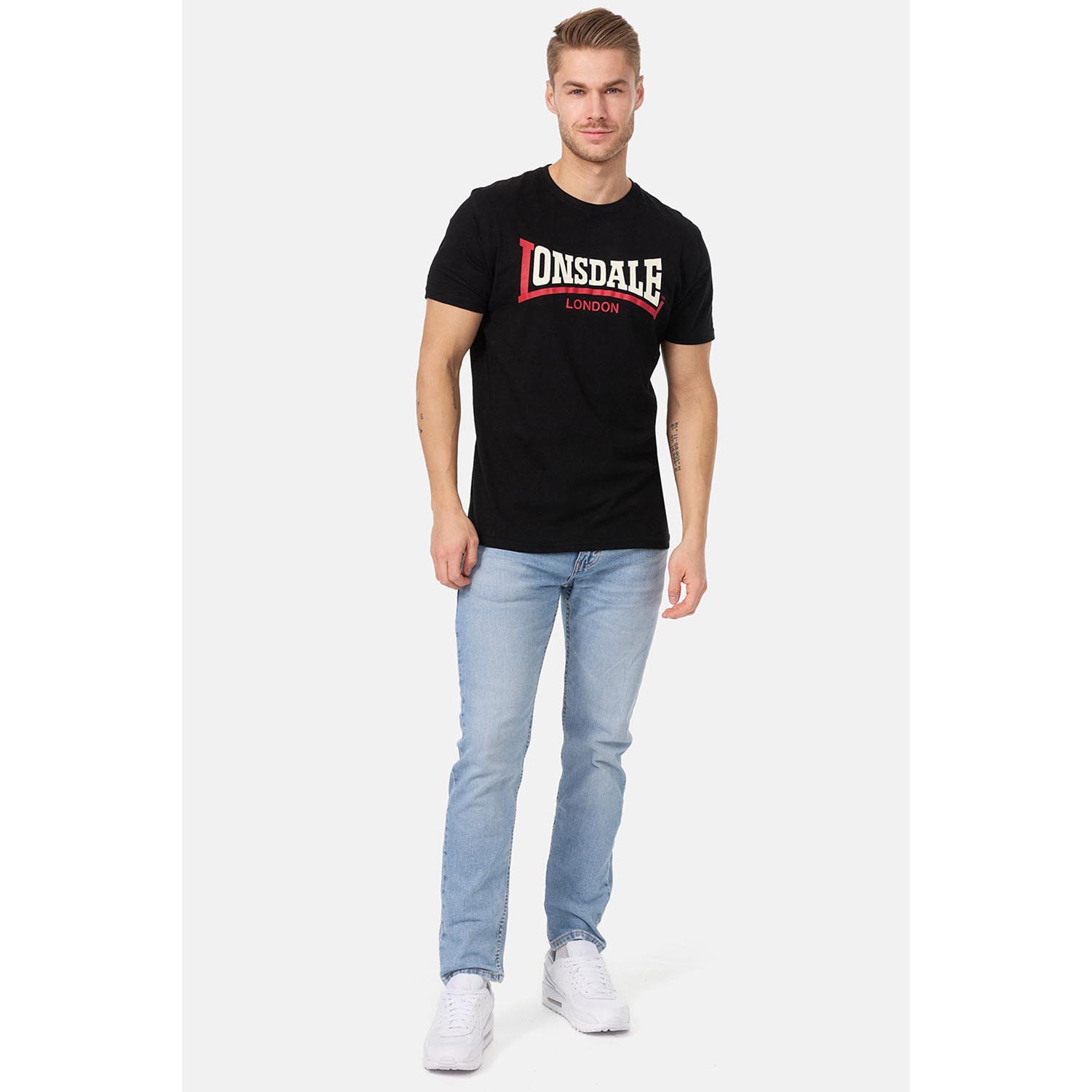 Lonsdale T-Shirt, Two Tone, black, XXL