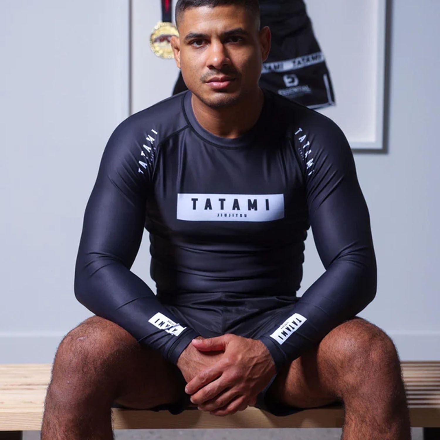 Tatami Rashguard, L/S, Athlete, black-white, S