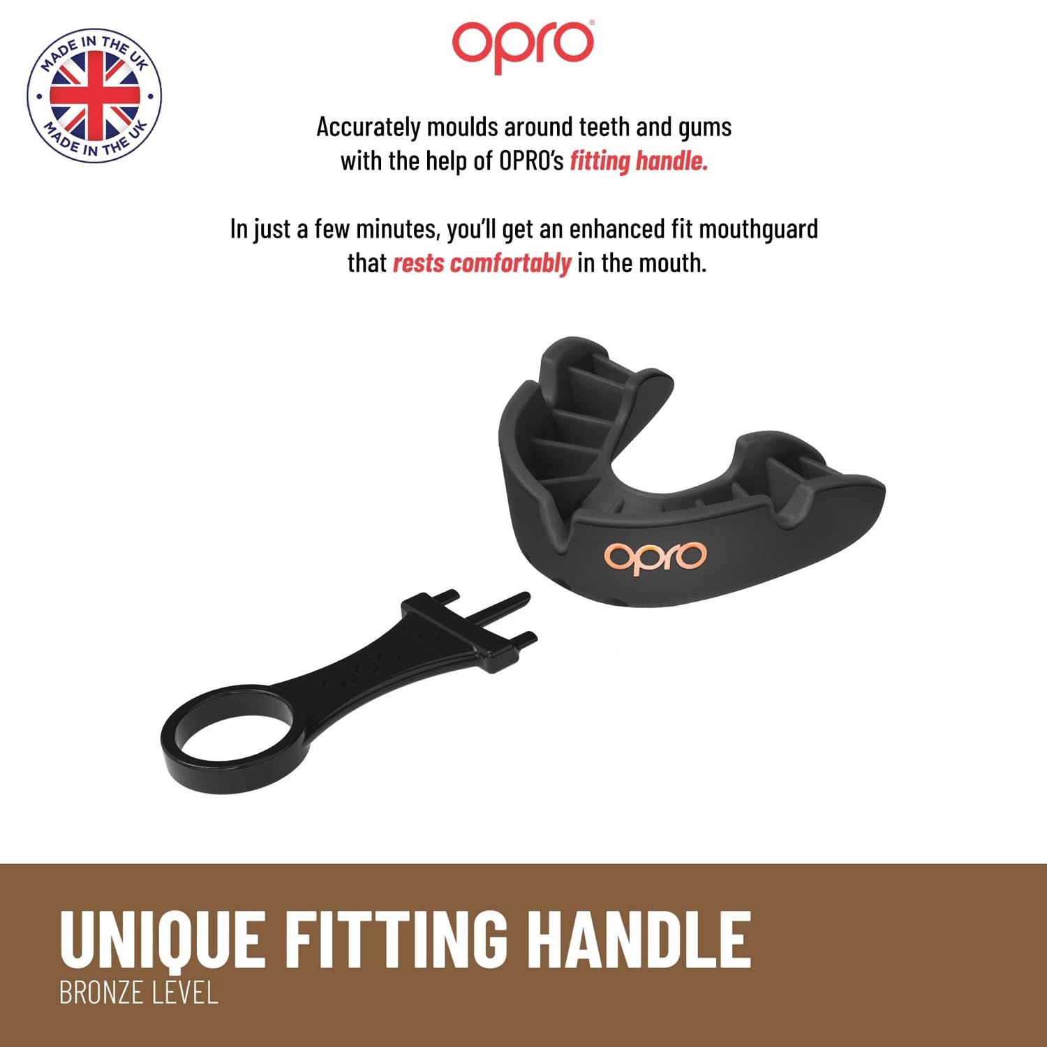 OPRO Mouthguard, Kids, Bronze 2022, red