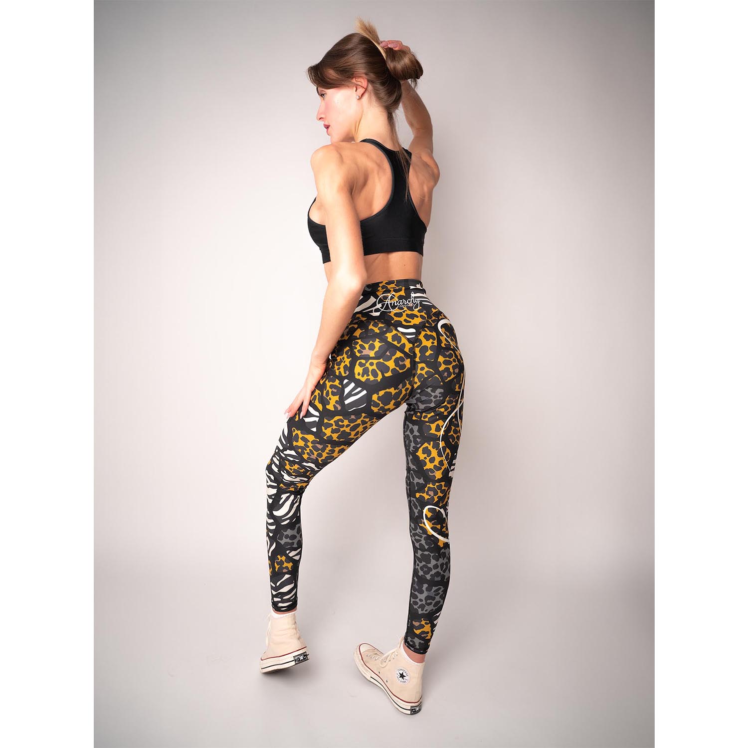 Anarchy Apparel Compression Leggings, Safari Patch, S