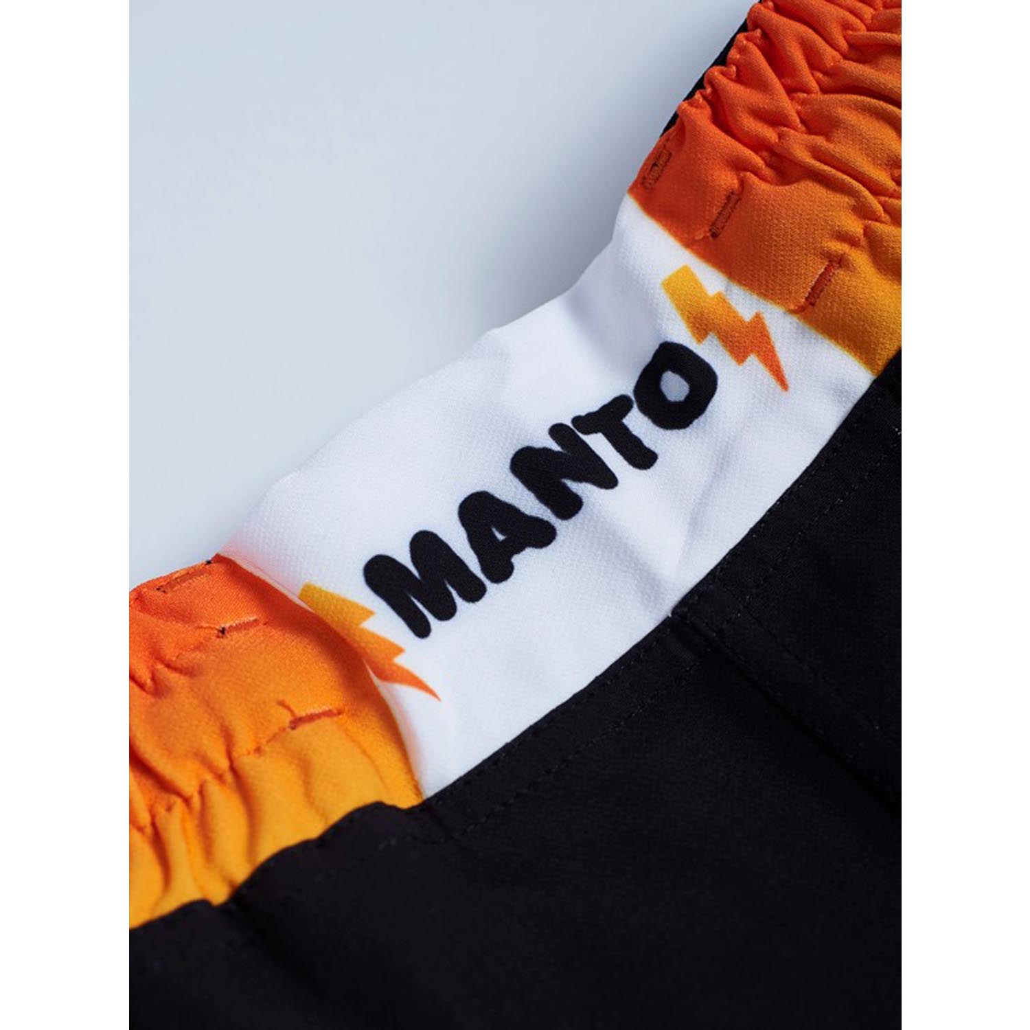 MANTO MMA Fight Shorts, Kids, Tiger's Tail, black-orange, XXL
