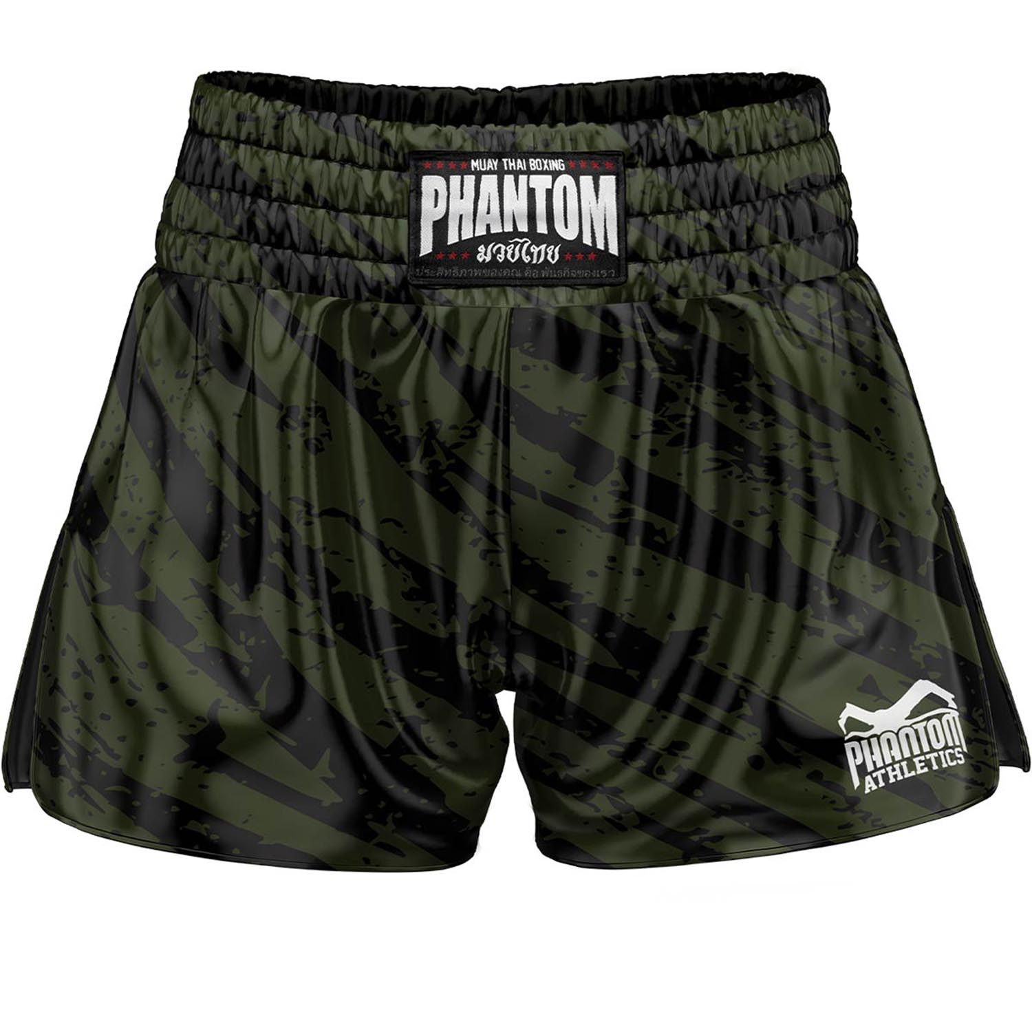 Phantom Athletics Muay Thai Shorts, Camo Tiger, olive, XXL