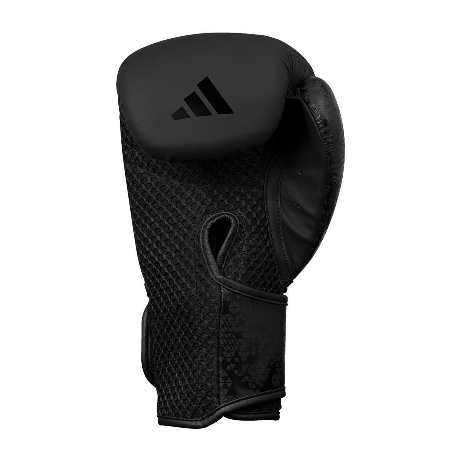 adidas Boxhandschuhe, Combat 50, schwarz-schwarz, 14 Oz