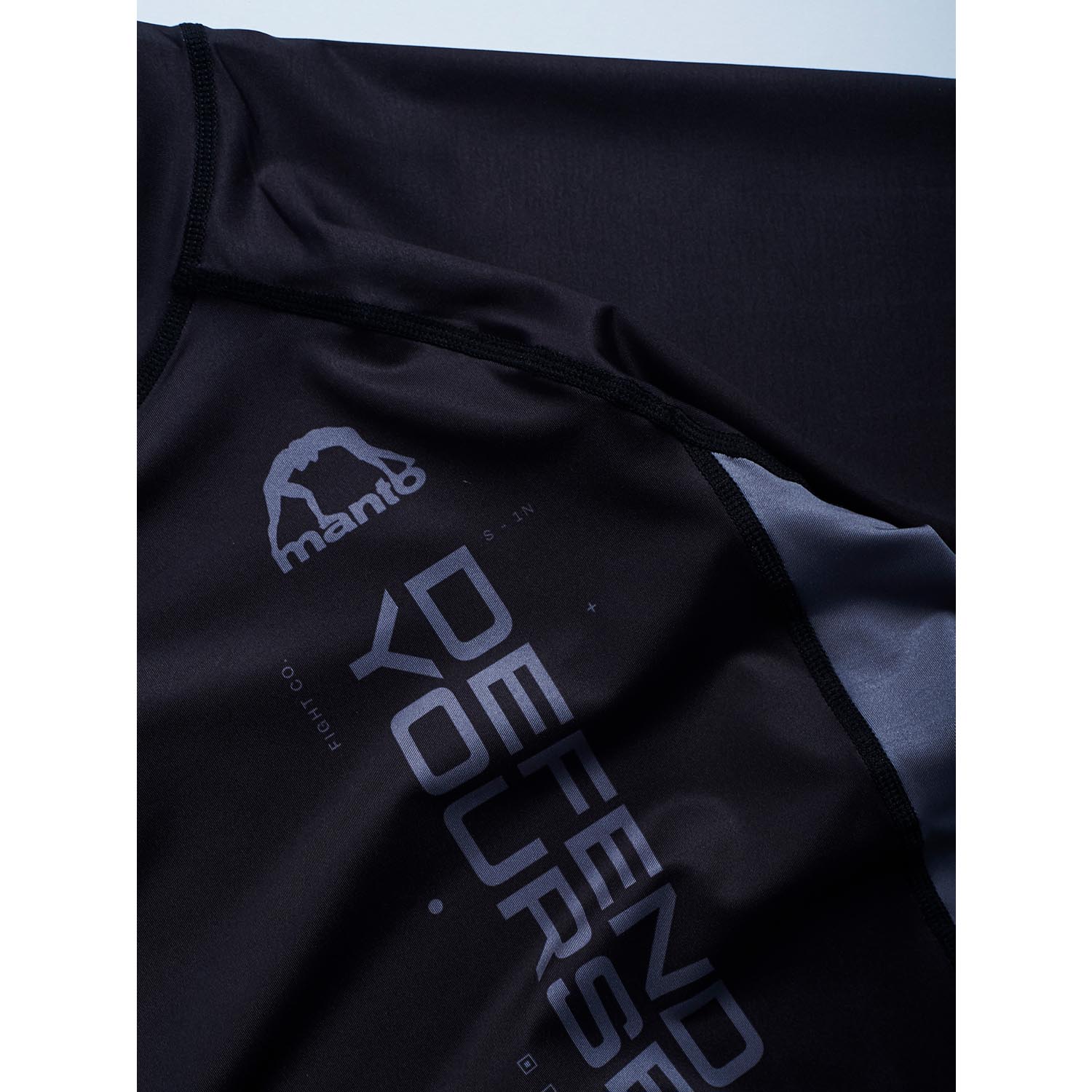 MANTO Rashguard, S/S, Ranked, black, XL