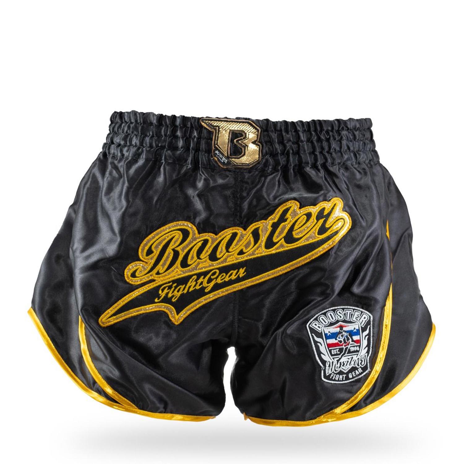 Booster Muay Thai Shorts, Slugger 1, schwarz-gelb, M