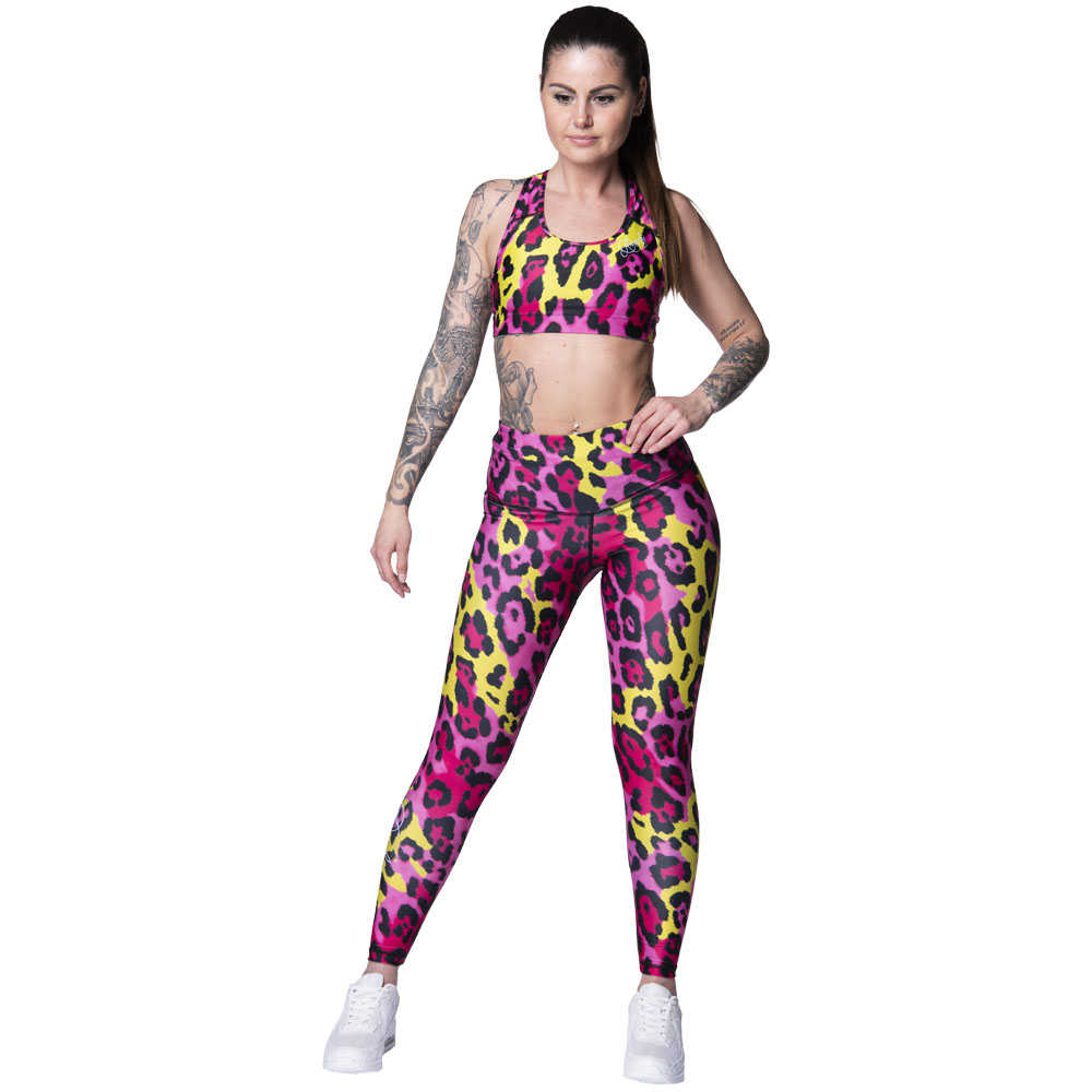 Anarchy Apparel Sports Bra, Vergara, pink-yellow, XS