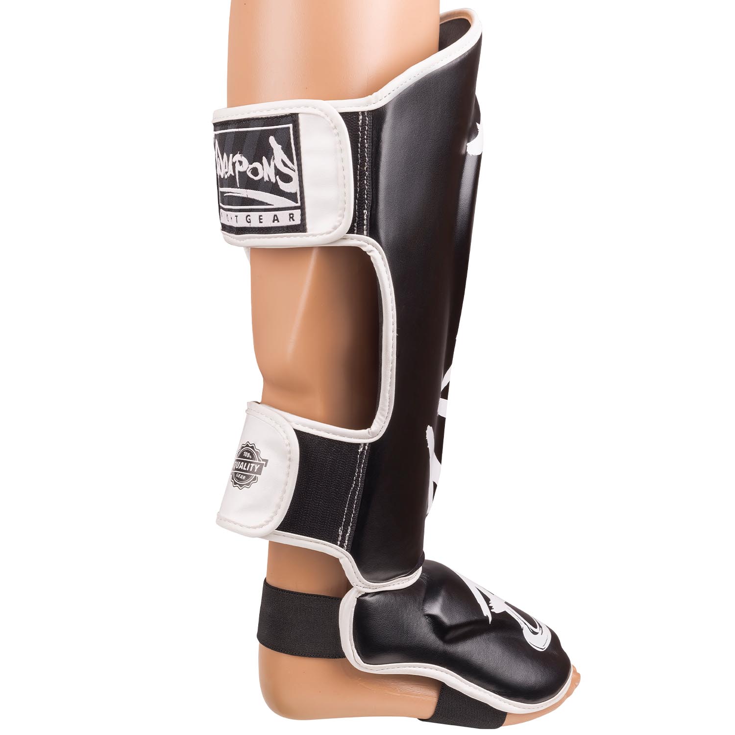 8 WEAPONS Shin Guards, Unlimited 2.0, black-white, L