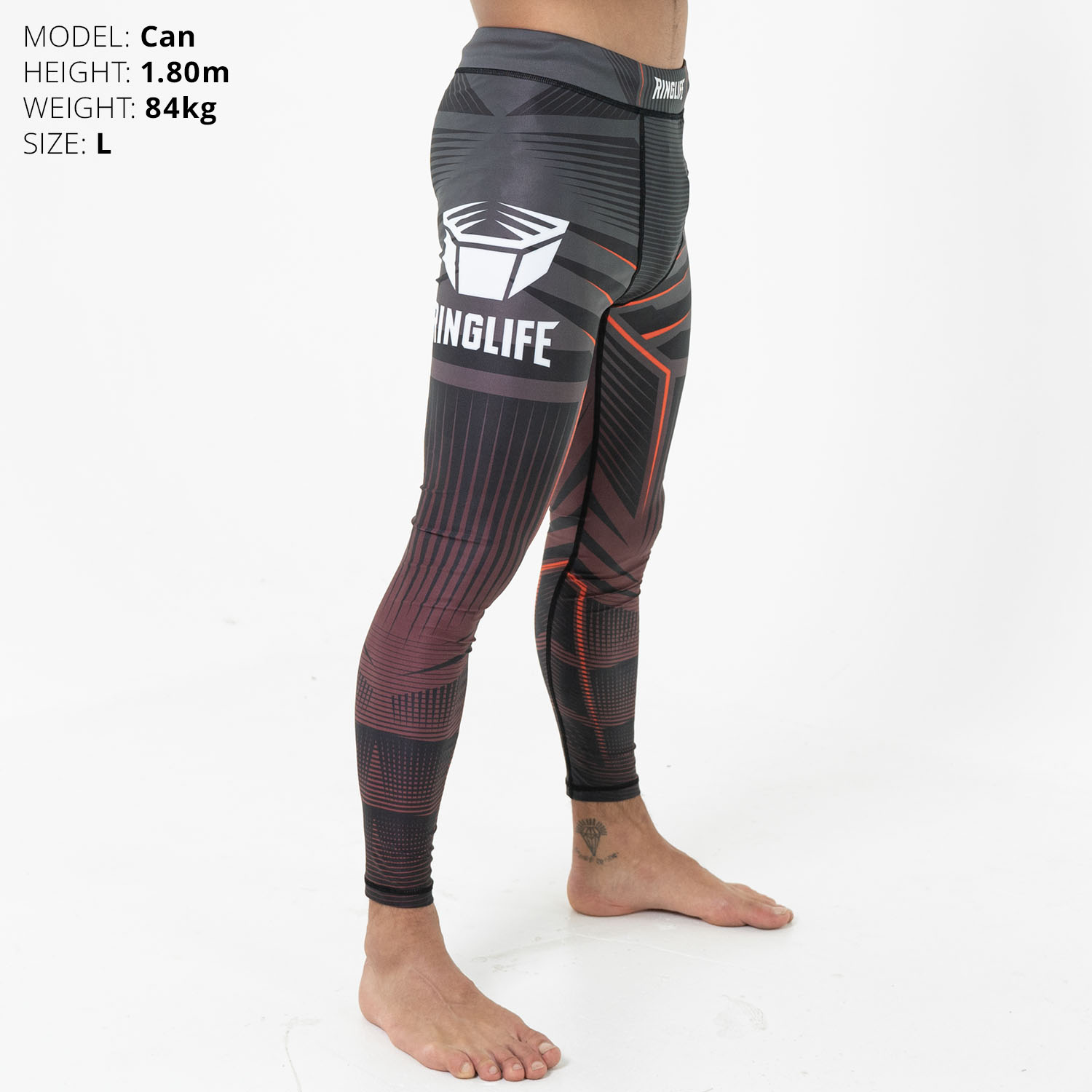 RINGLIFE Compression Pants - Octaring schwarz-rot XXL