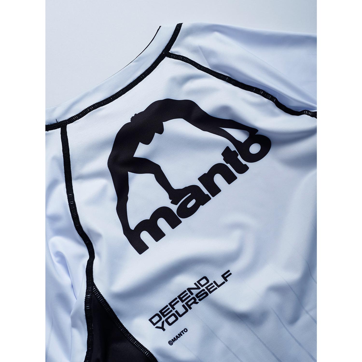 MANTO Rashguard, S/S, Ranked, white, XXL