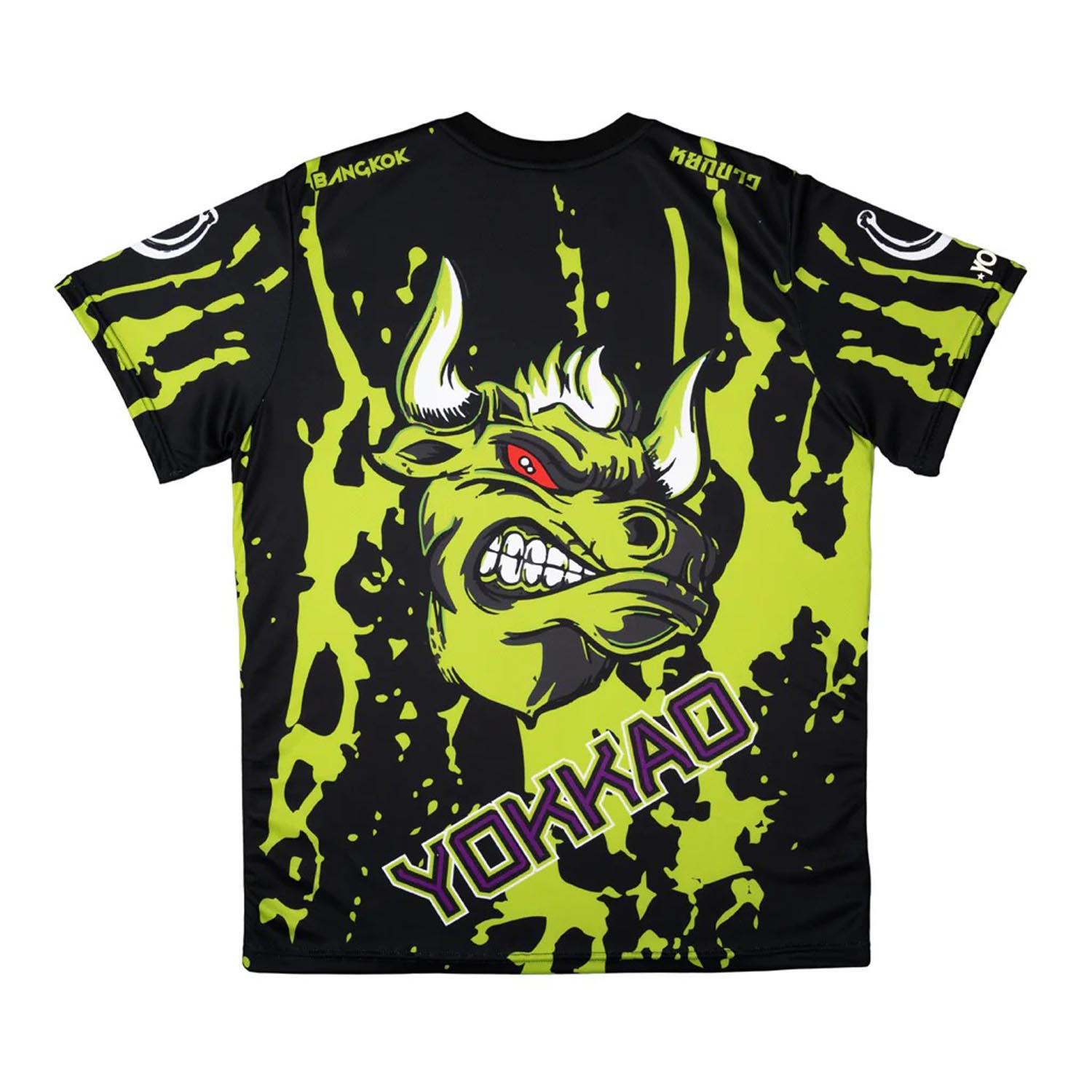 YOKKAO T-Shirt, Angry Bull, black-green, XXL