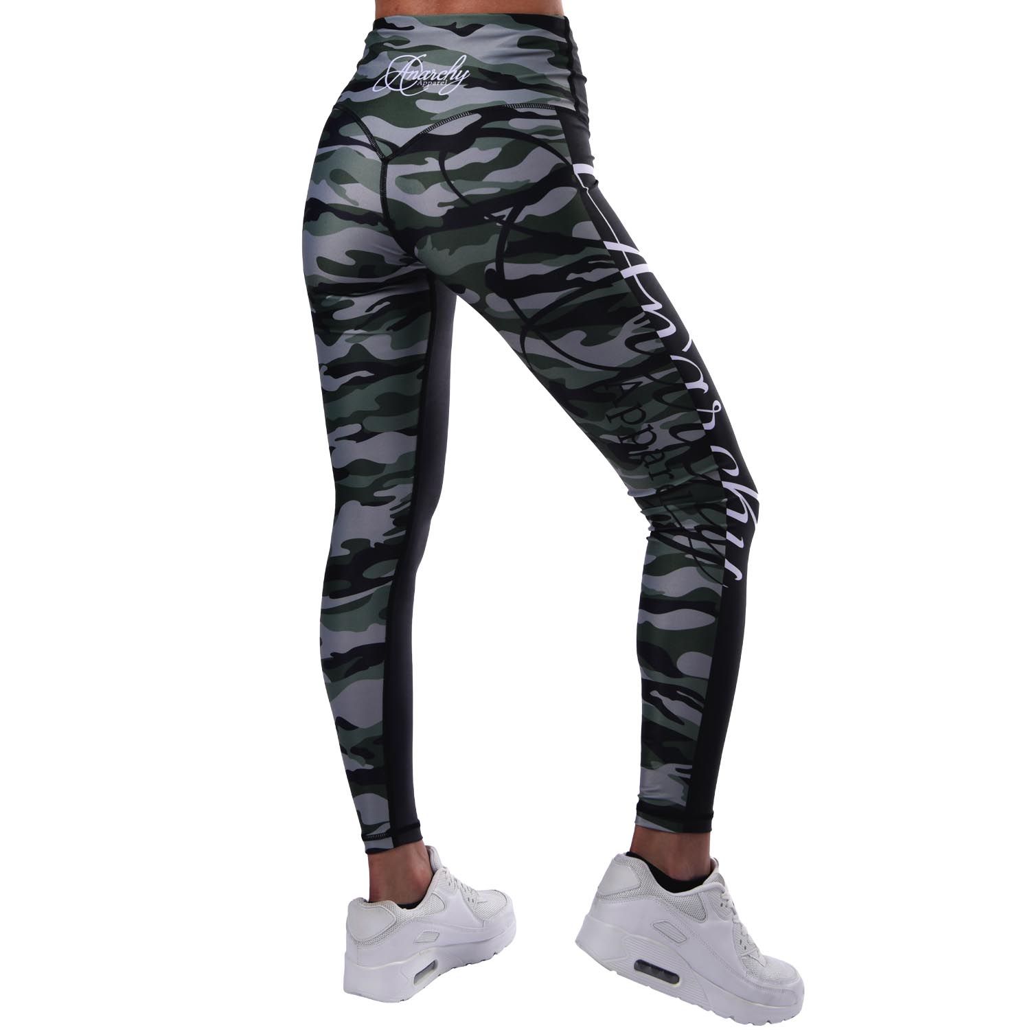 Anarchy Apparel Leggings, Symmetry Army, schwarz-grün, XS