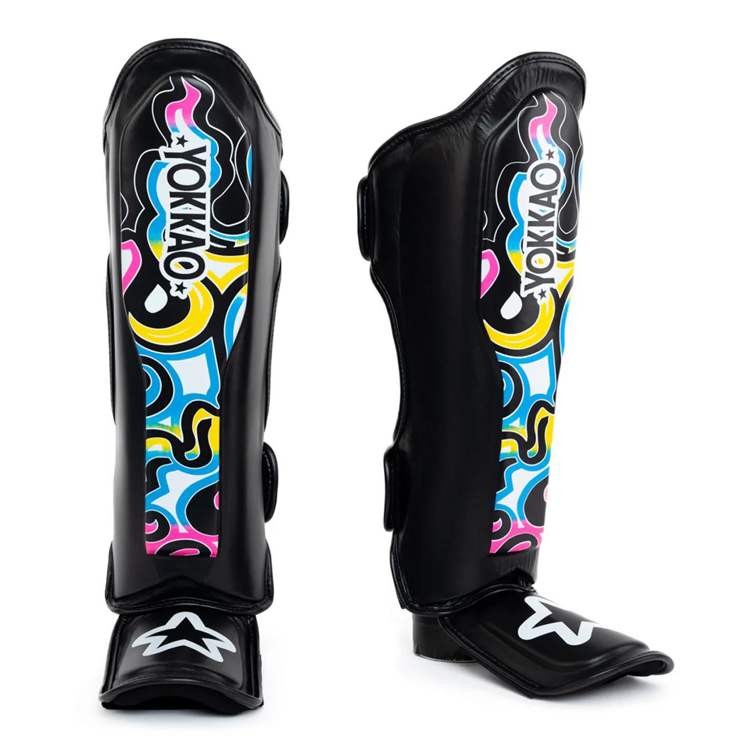 YOKKAO Shinguards, Flames, black, L