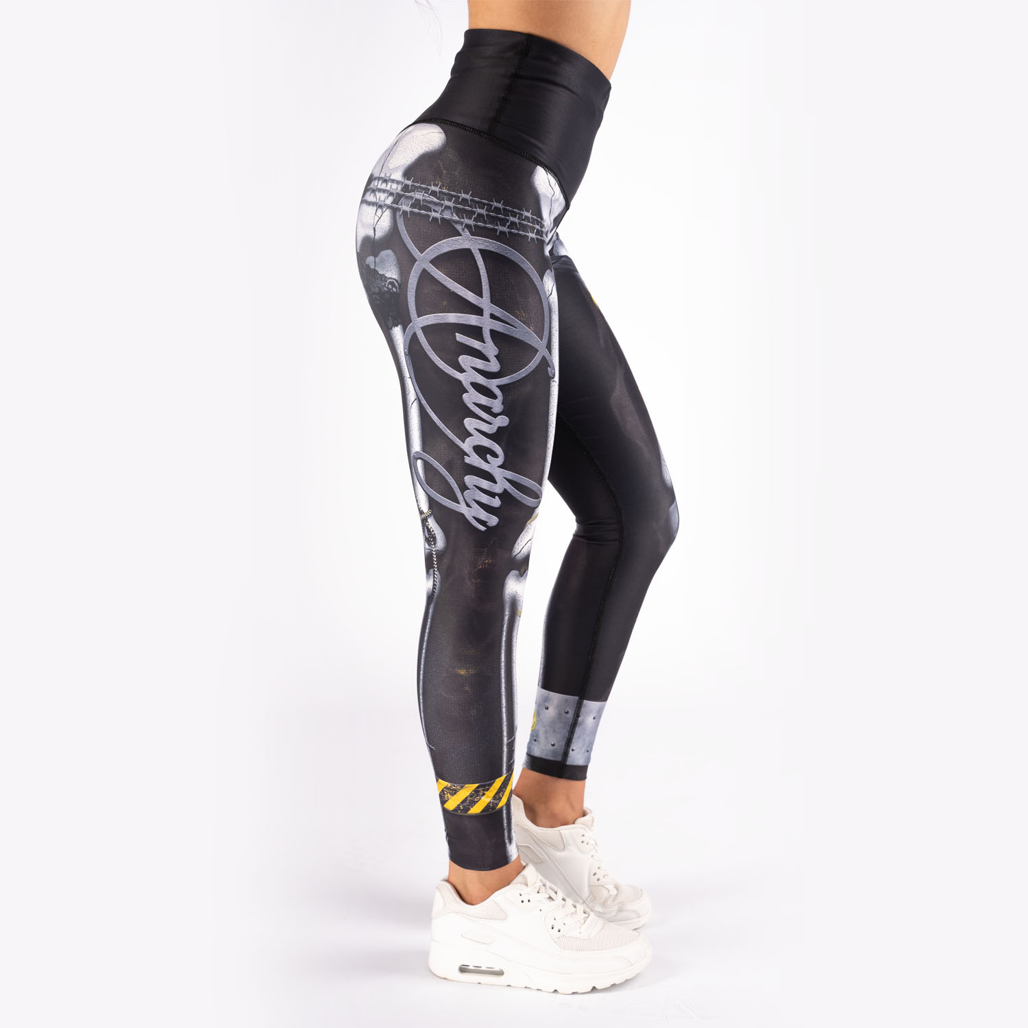Anarchy Apparel Compression Leggings, Bare Bones M