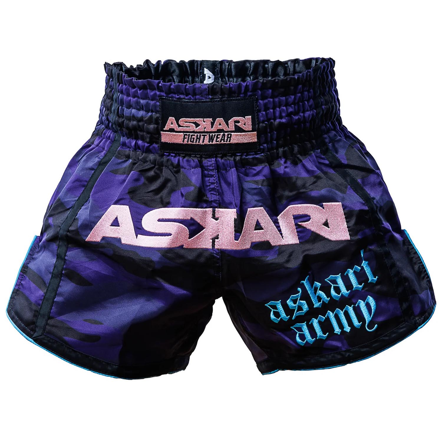 ASKARI Muay Thai Shorts, Purple Haze, purple-black, XXL