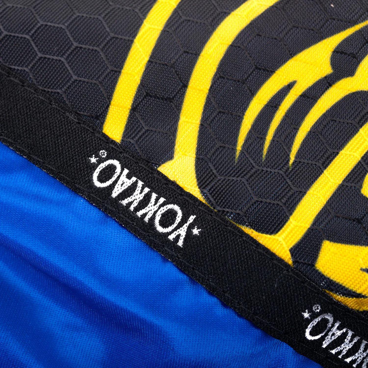 YOKKAO Muay Thai Shorts, Original Gold, blue-yellow-black, XXL