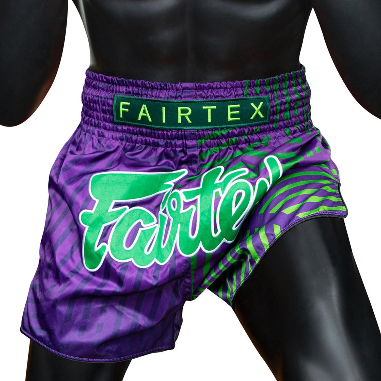 Fairtex Muay Thai Shorts, BS1922, Racer, purple-green, S