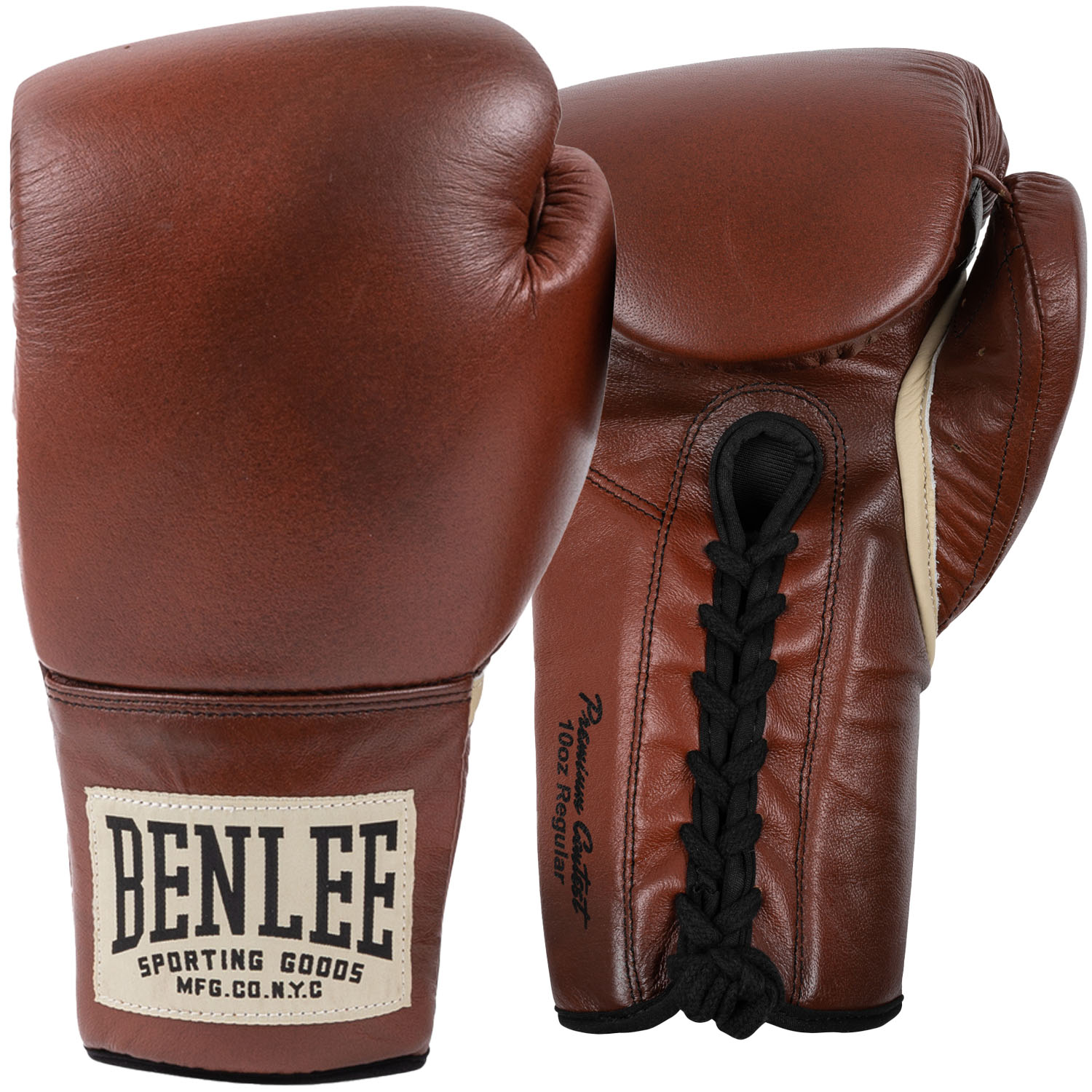 BENLEE Boxing Gloves, Premium Contest, brown, 10 Oz