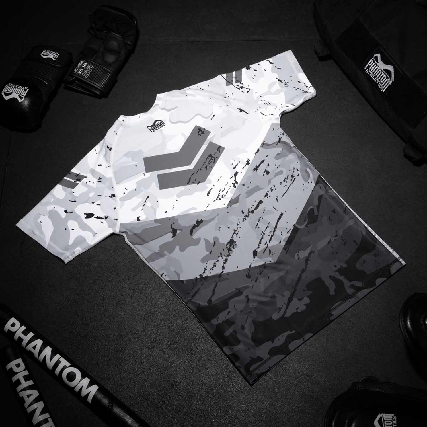 Phantom Athletics Rashguard, S/S, Delta, grey, XXL