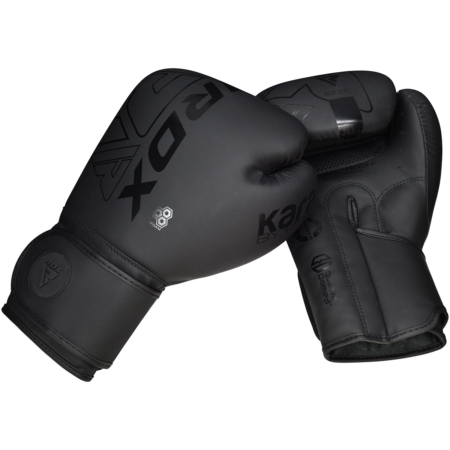 RDX Boxhandschuhe, Kara Series F6, schwarz-matt, 16 Oz