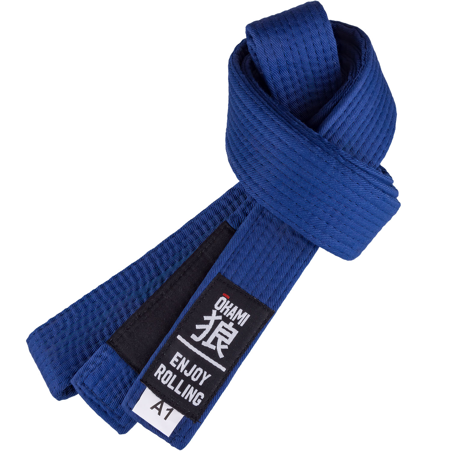OKAMI BJJ Belt, Luta Livre, blue, A2