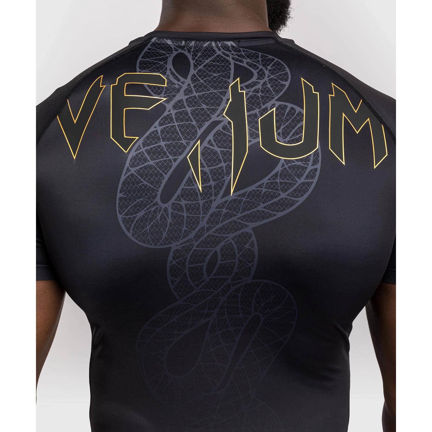 VENUM Rashguard, S/S, Serpenti, black-silver-gold, XXL