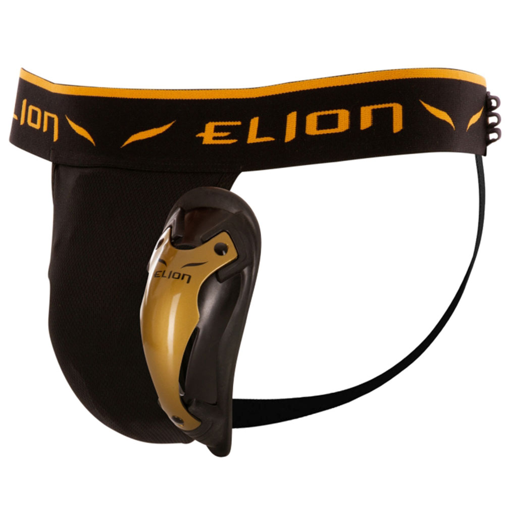 Elion Groin Guard with Cup, Gold Cup, black-gold