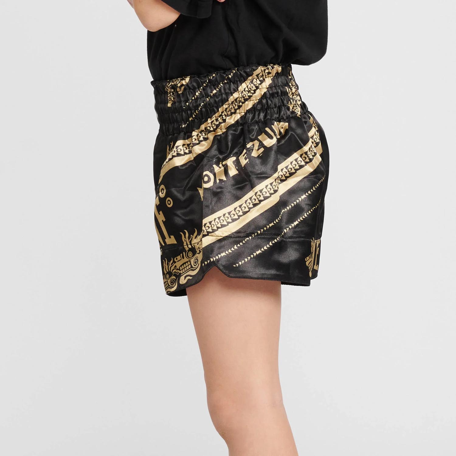 LEONE Muay Thai Shorts, Kids, Montezuma, black-gold, XL