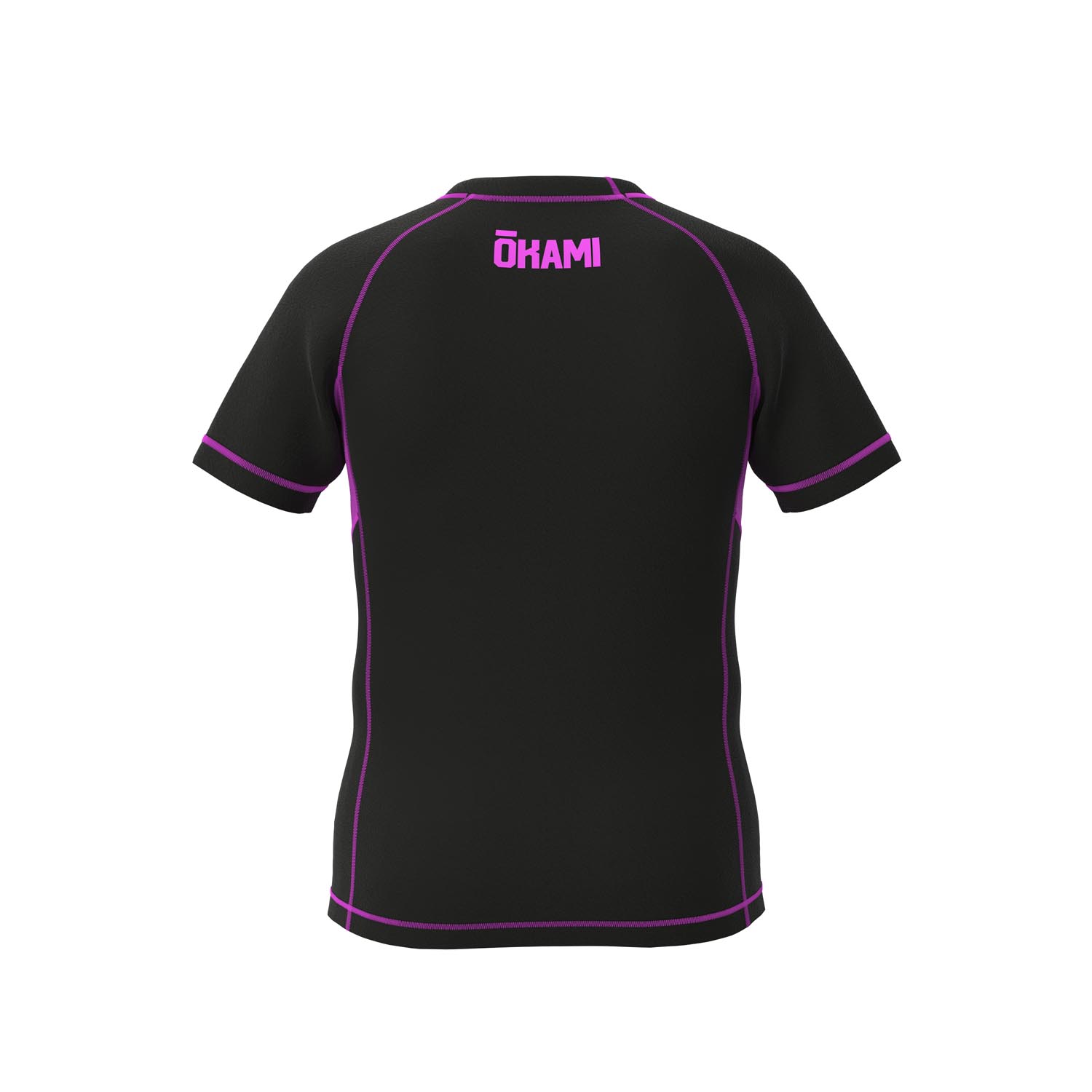 OKAMI Rashguard, Kids, Grapplino, black-pink