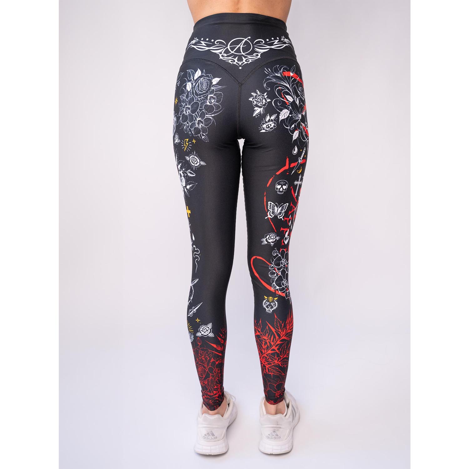 Anarchy Apparel Compression Leggings, Inked Athletica Black, S