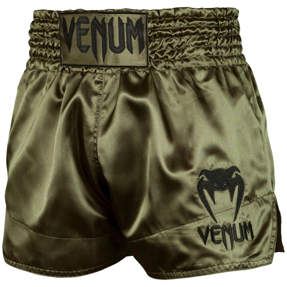 VENUM Muay Thai Shorts, Classic, olive-schwarz, S