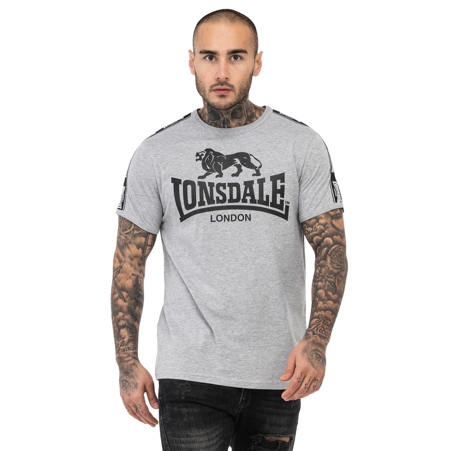 Lonsdale T-Shirt, Stour, grau, S
