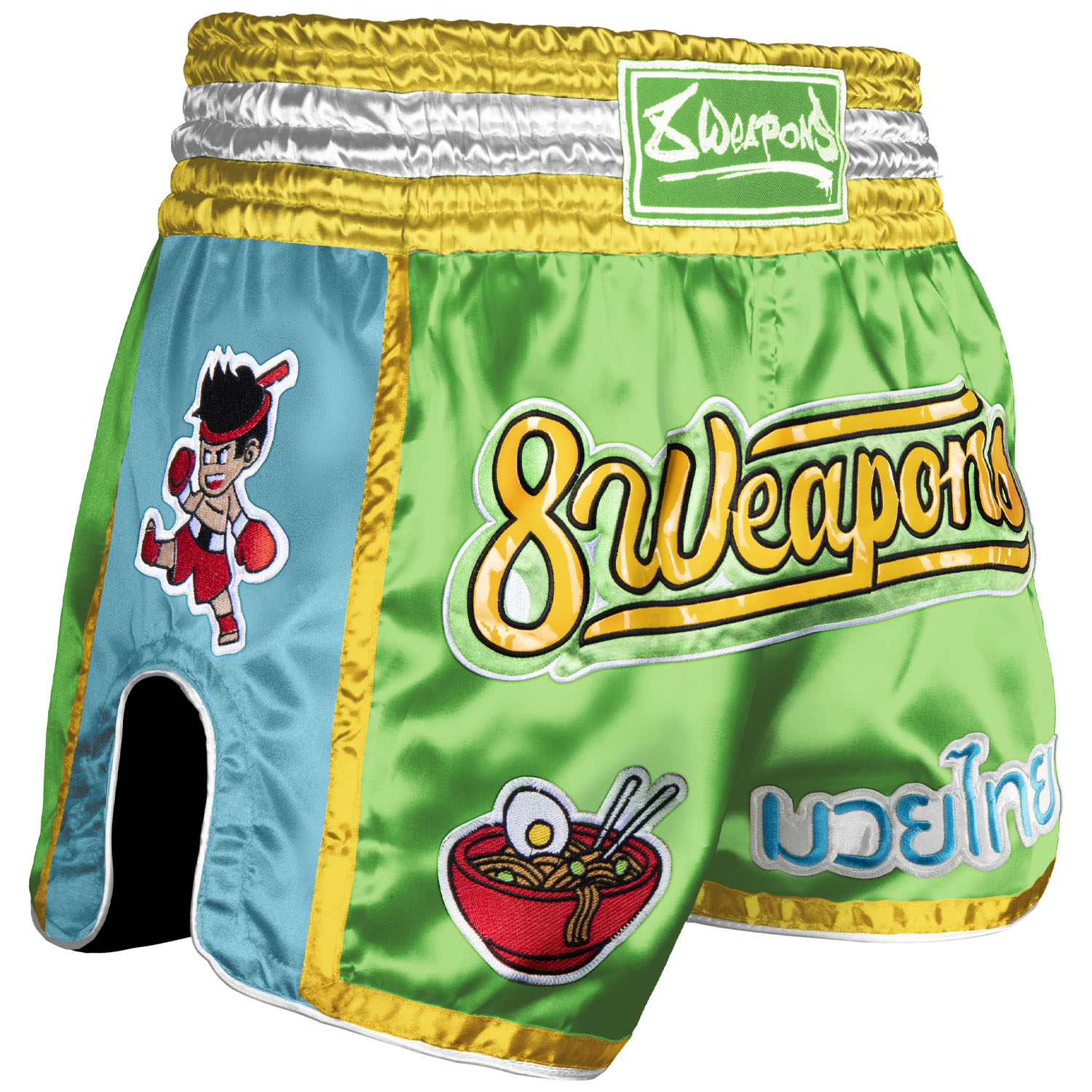 8 WEAPONS Muay Thai Shorts, Yummy, green, XXL