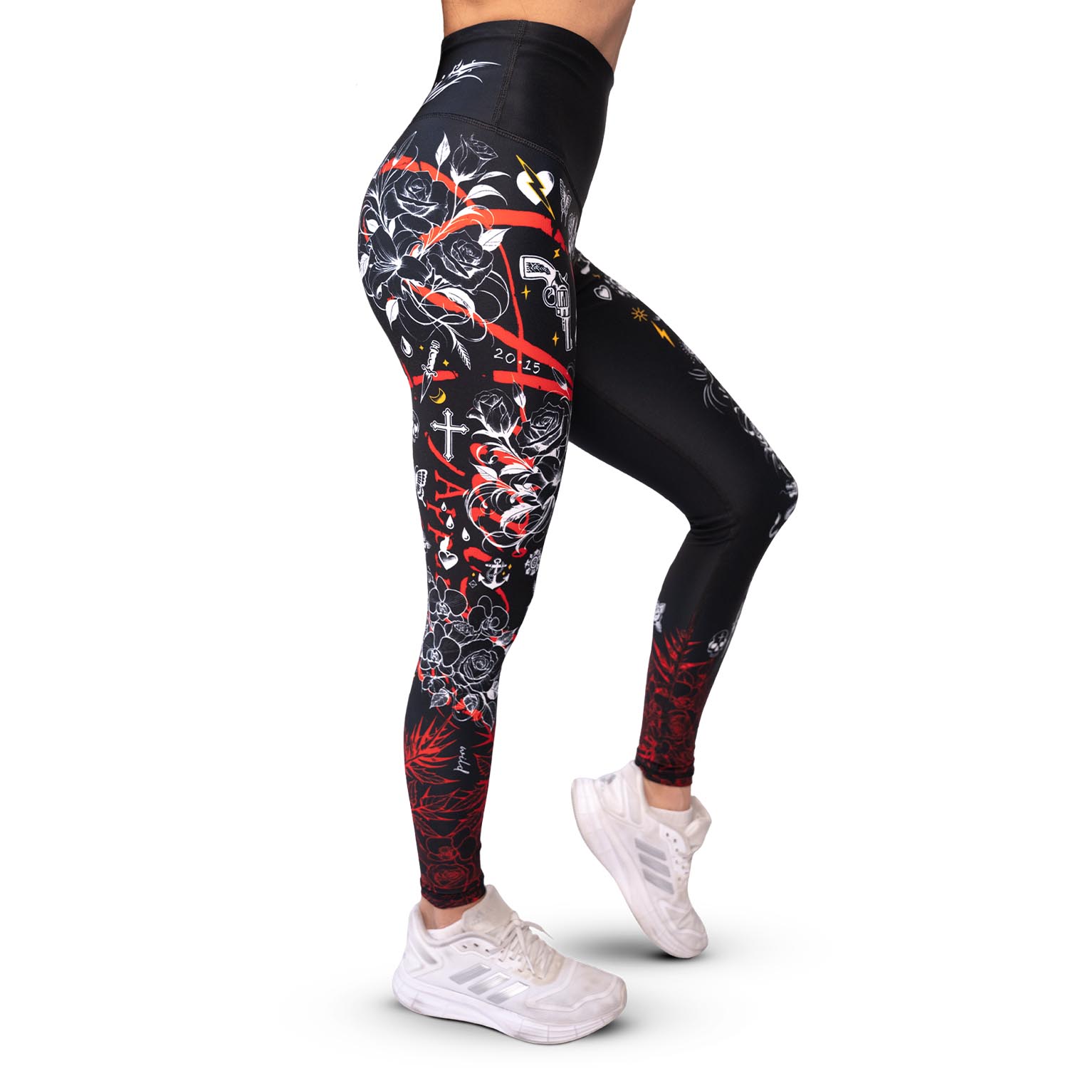 Anarchy Apparel Compression Leggings, Inked Athletica Black, XL