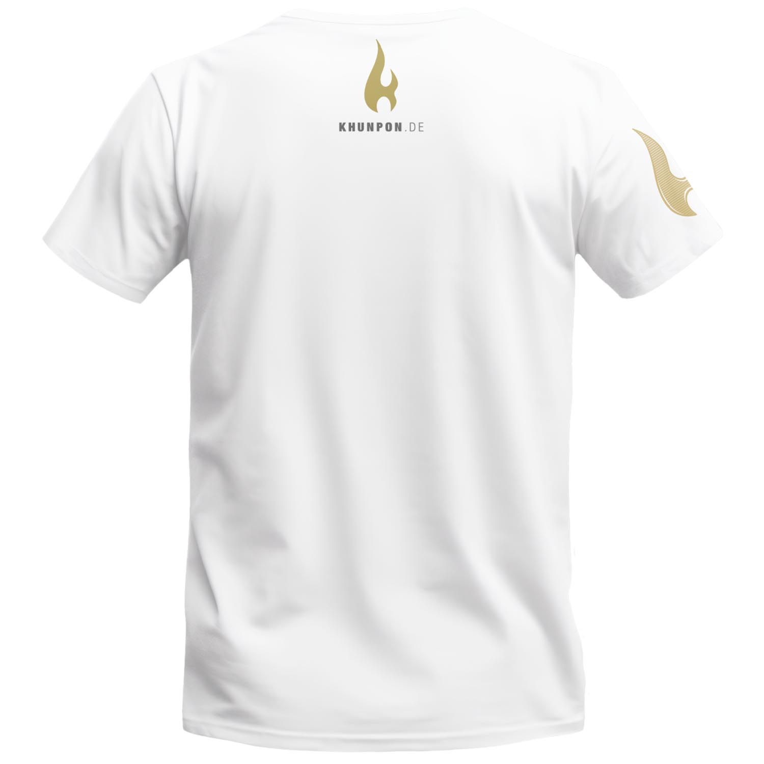 KHUN PON T-Shirt, Logo, outline white , M