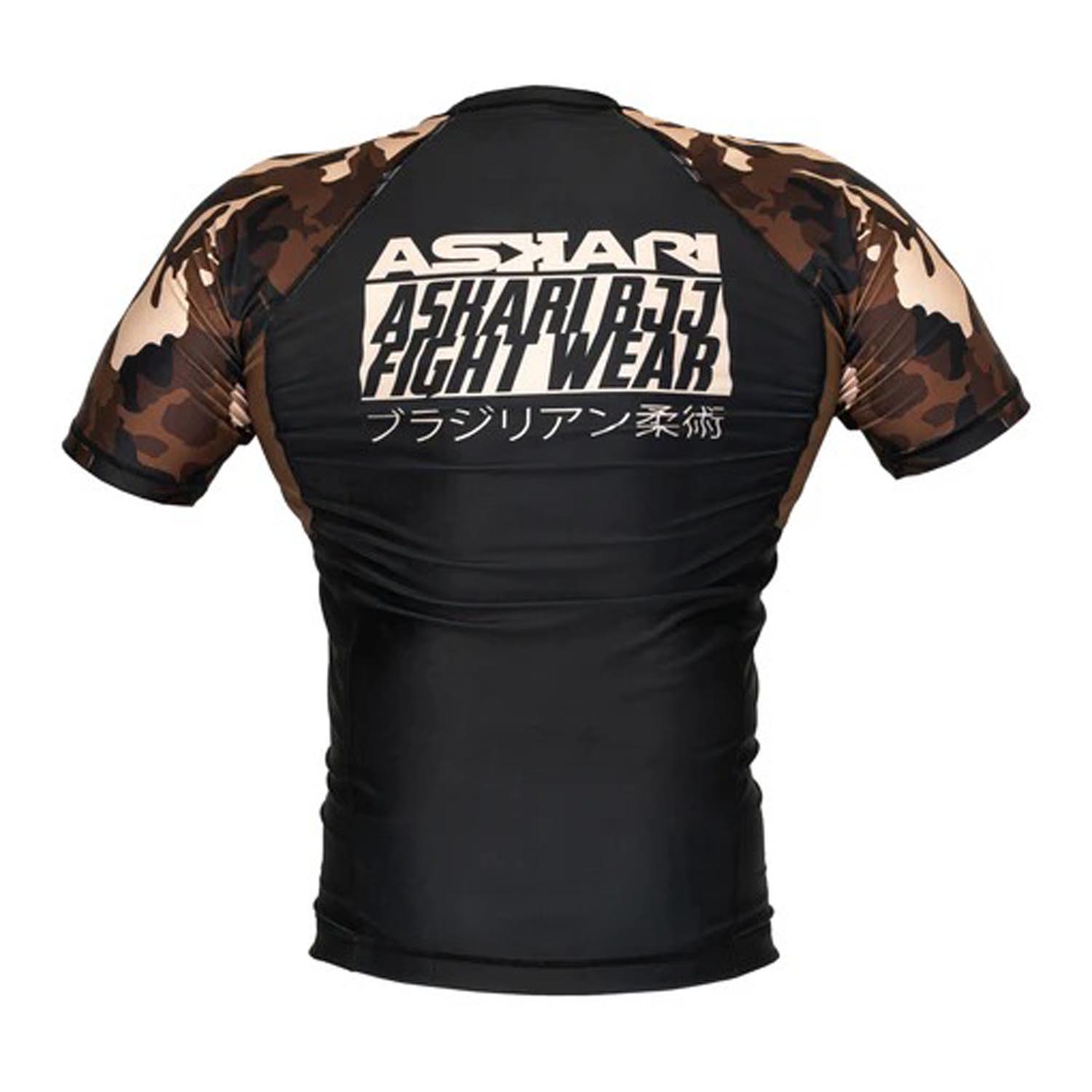 ASKARI Rashguard, S/S, IBJJF Ranked, brown-camo, XXL
