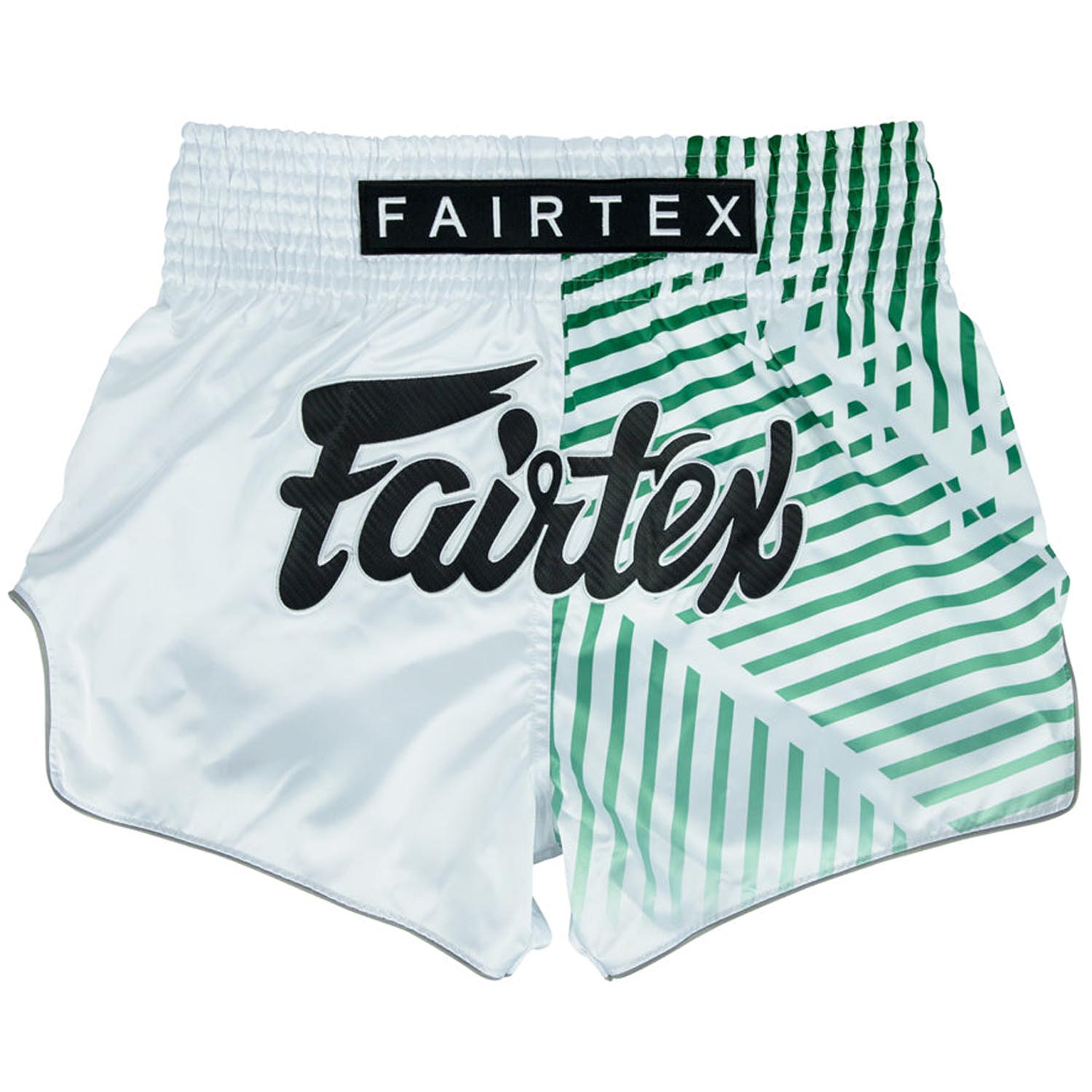 Fairtex Muay Thai Shorts, BS1923, Racer, weiß-grün, XXL