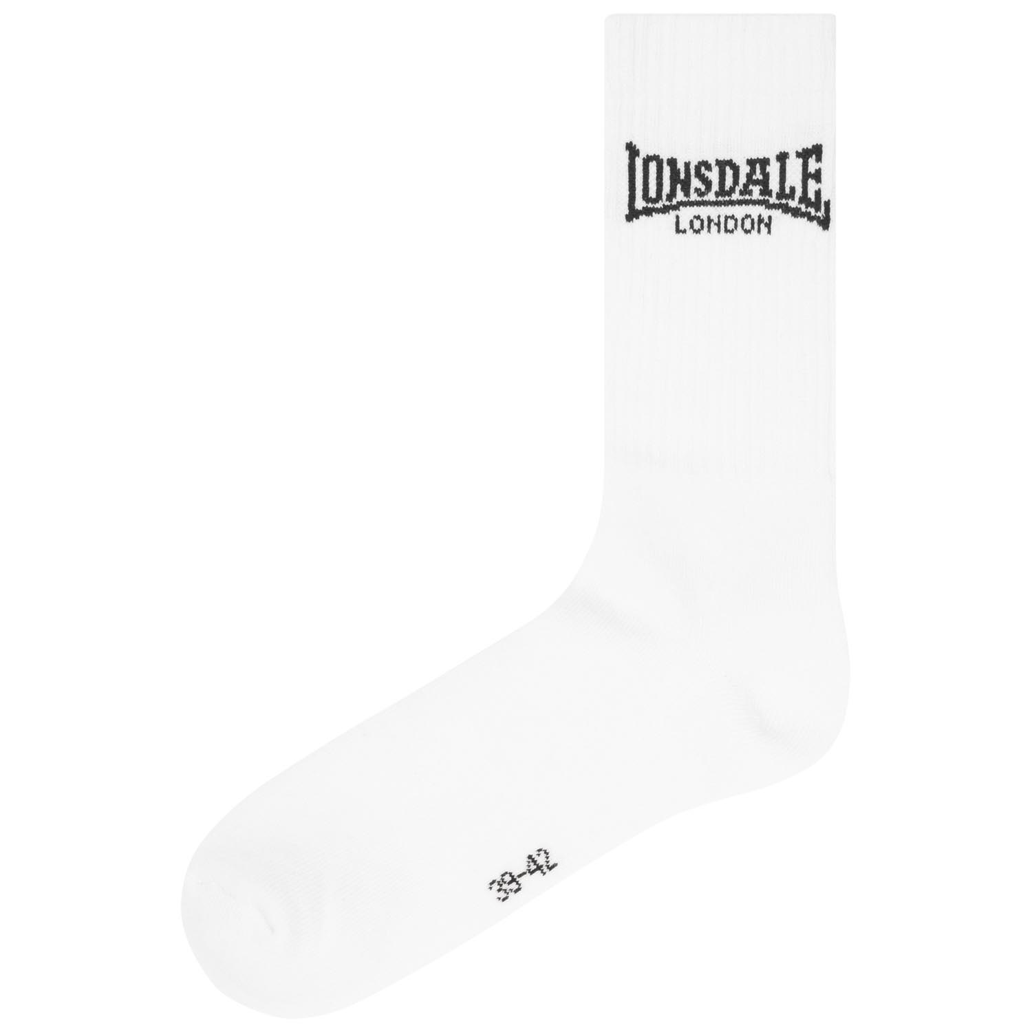 Lonsdale Socks, Gilbert, white-black, 39-42