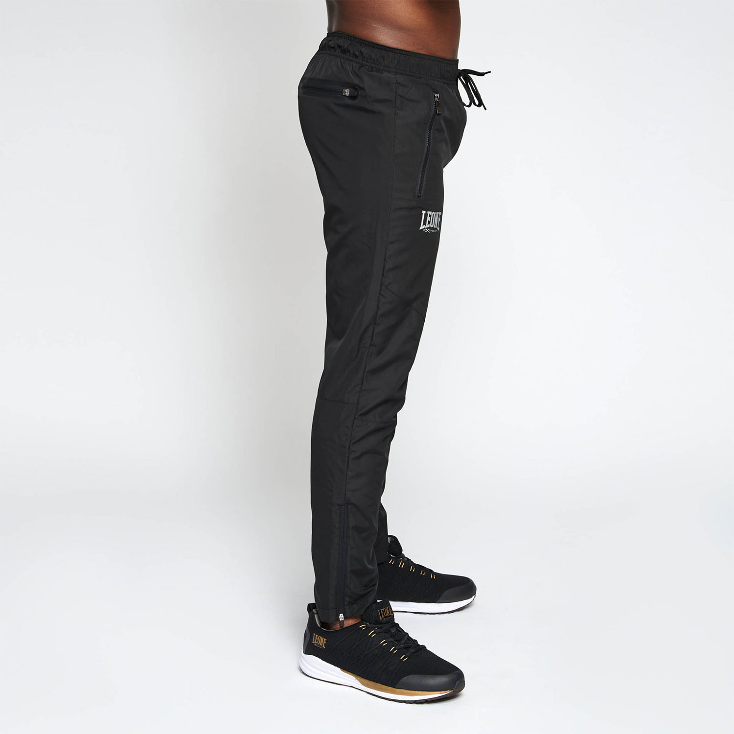 LEONE Jogginghosen, Logo, schwarz, XXL