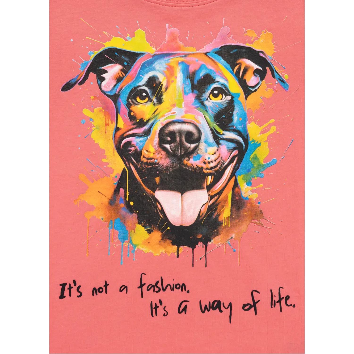 Pit Bull West Coast T-Shirt, Women, Watercolor, coral, XL