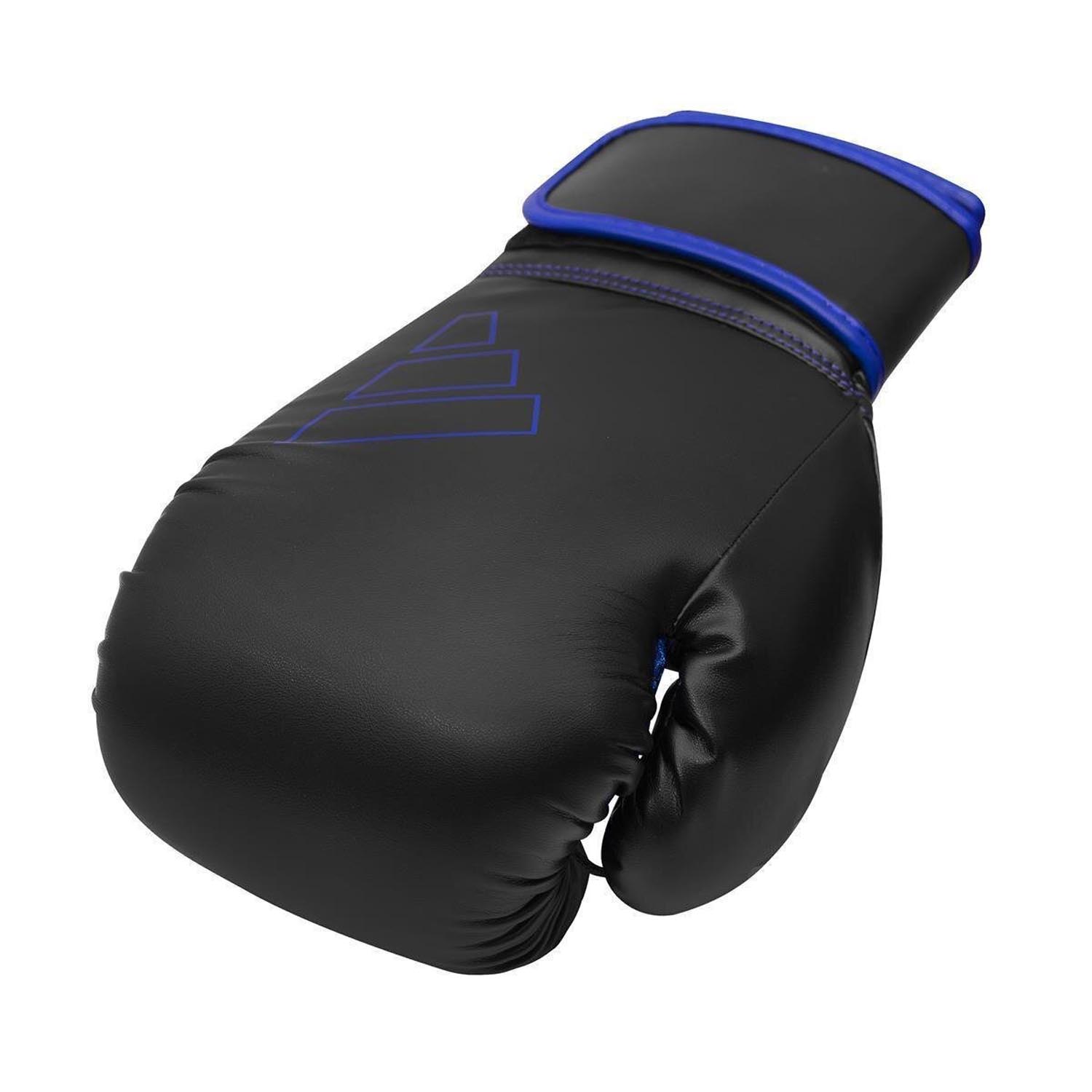 adidas Boxing Gloves, Hybrid, 80, black-blue, 16 Oz