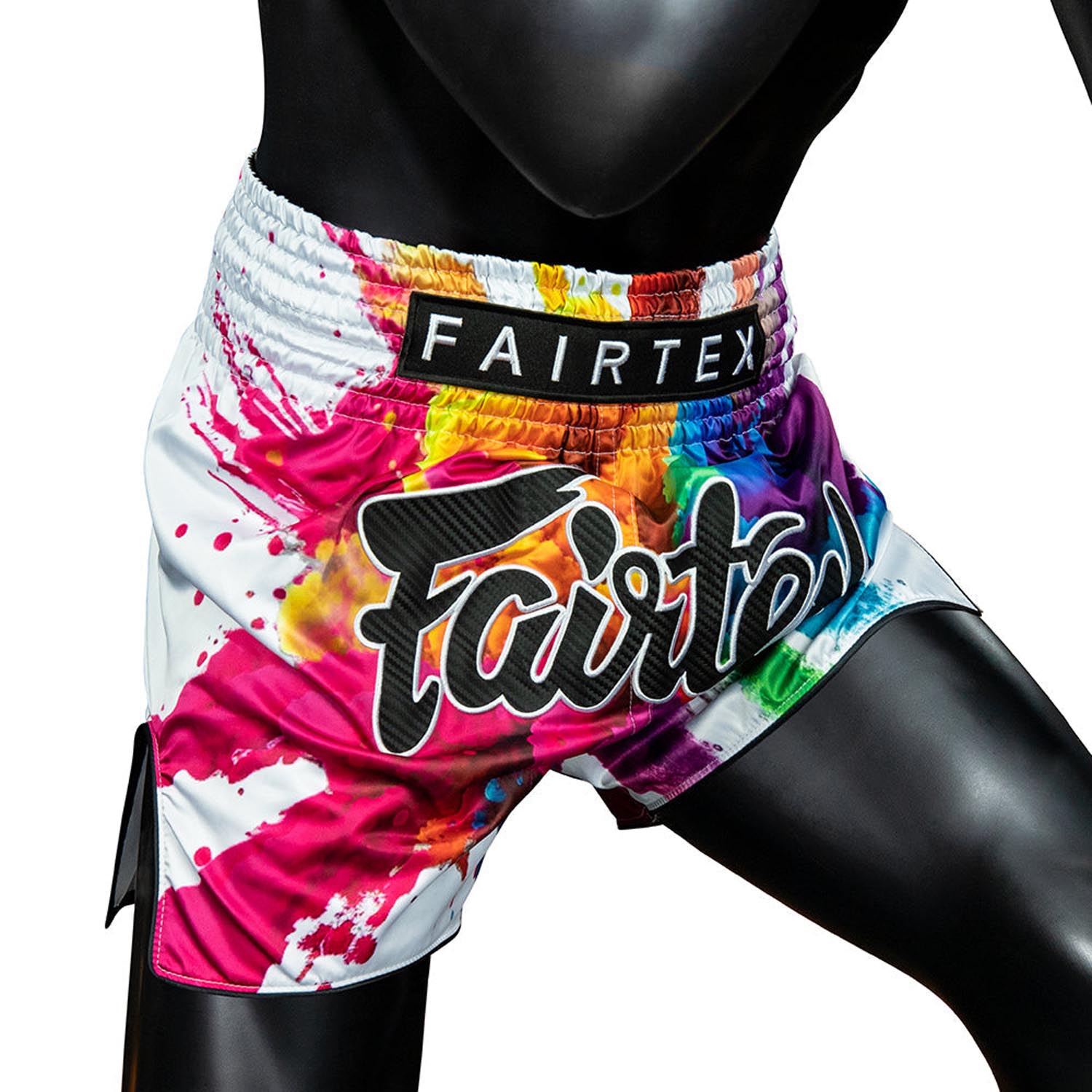 Fairtex Muay Thai Shorts, BS1939, Funky Soul, white, M
