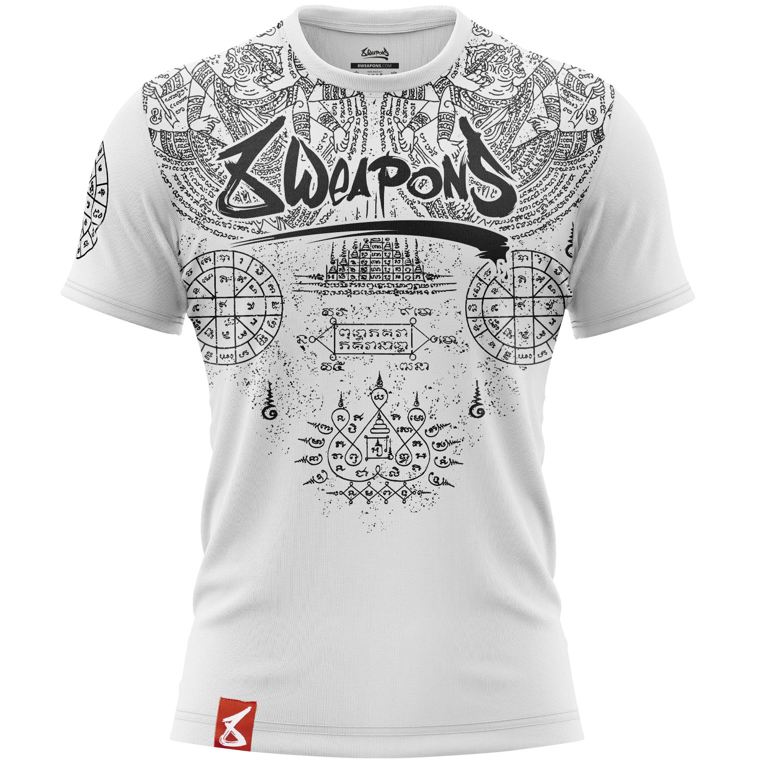 8 WEAPONS T-Shirt, Yantra, weiß, S