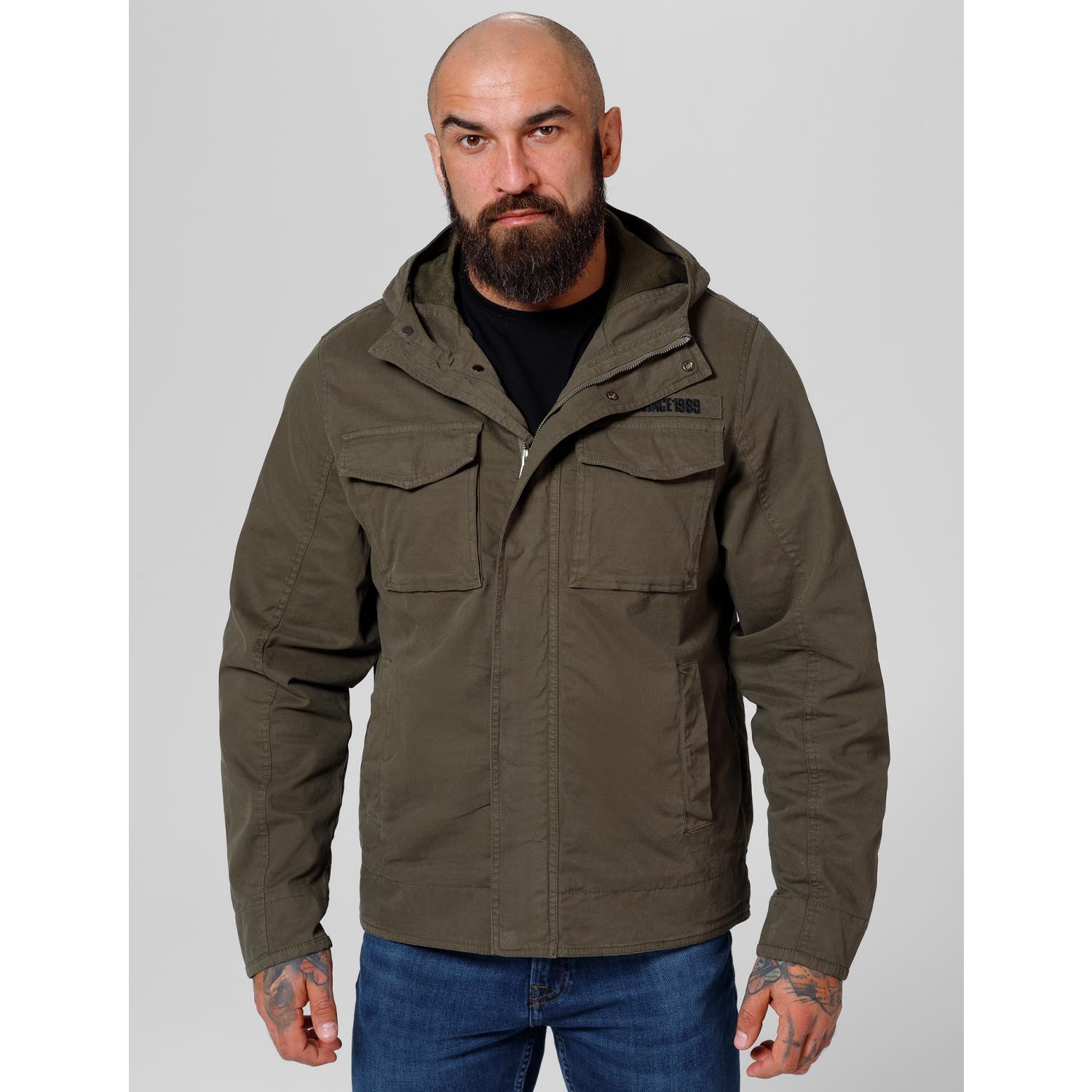 Pit Bull West Coast Jacke, Fallon, Washed Cotton Cargo, olive, XXXL
